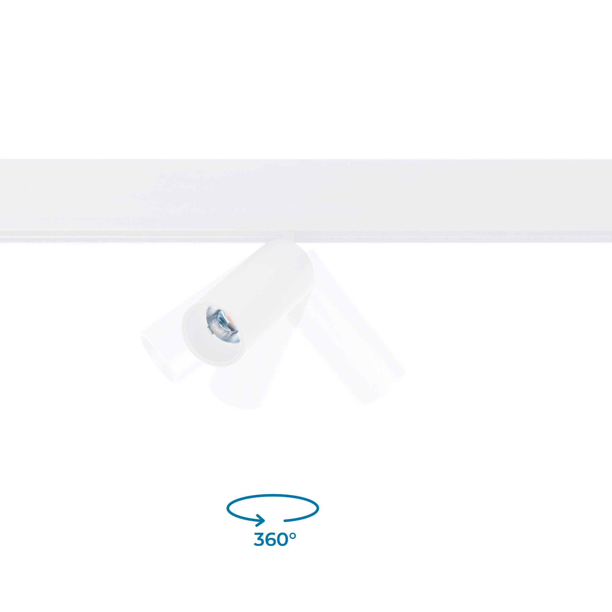 Foco LED para carril magnético 48V - 10W - DALI-2 regulable - Negro