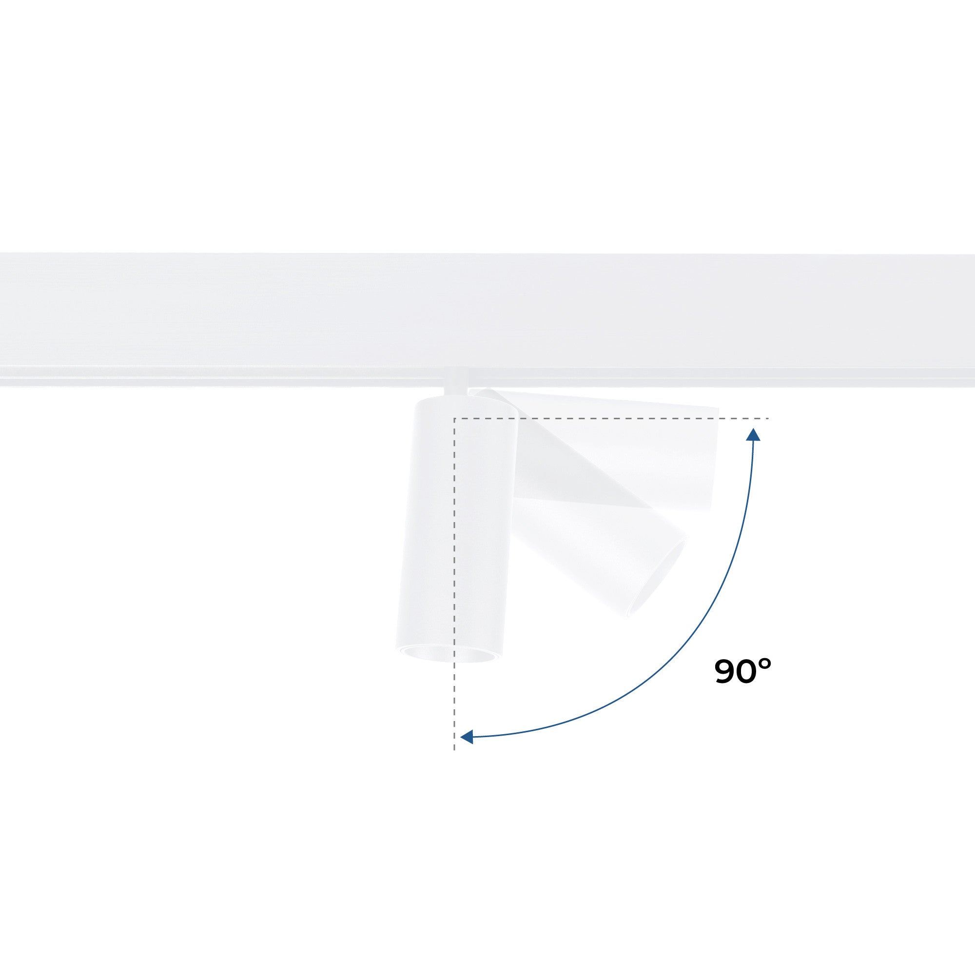 Foco LED para carril magnético 48V - 10W - DALI-2 regulable - Negro