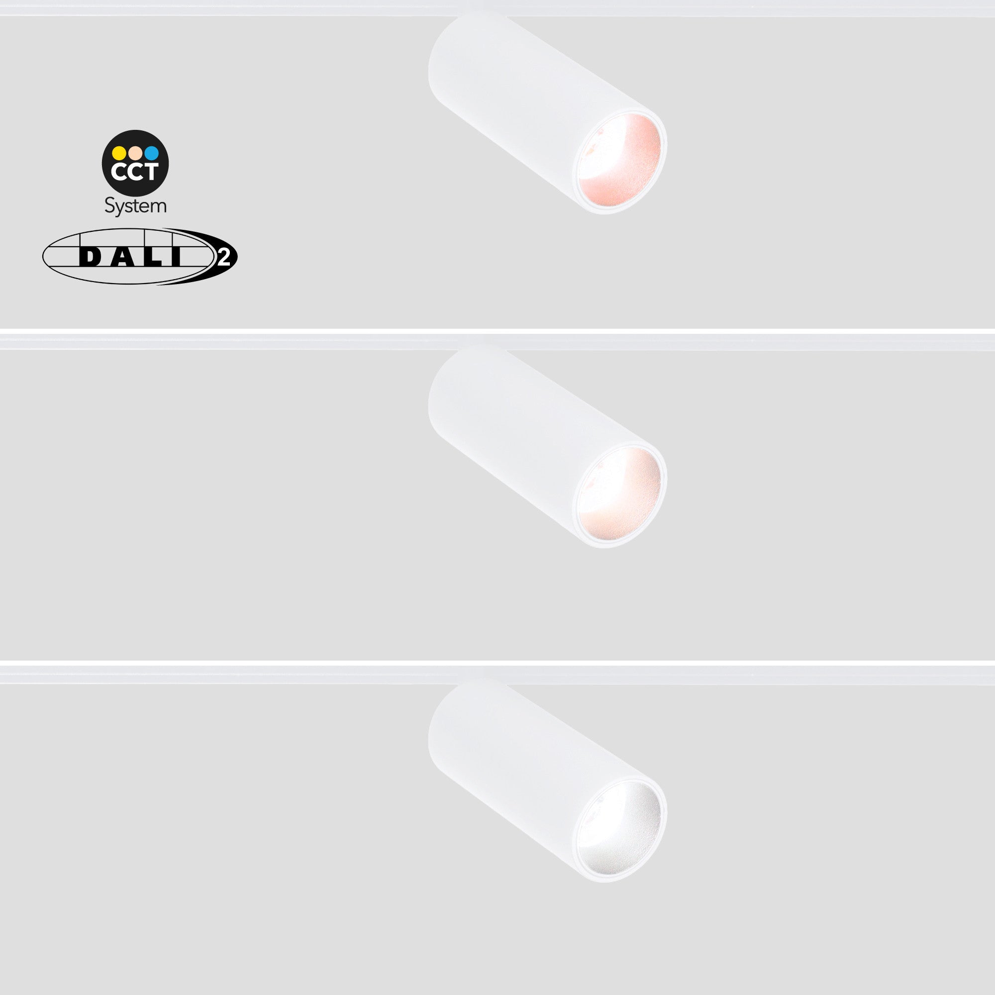 Foco LED para carril magnético 48V - 10W - DALI-2 regulable - Negro