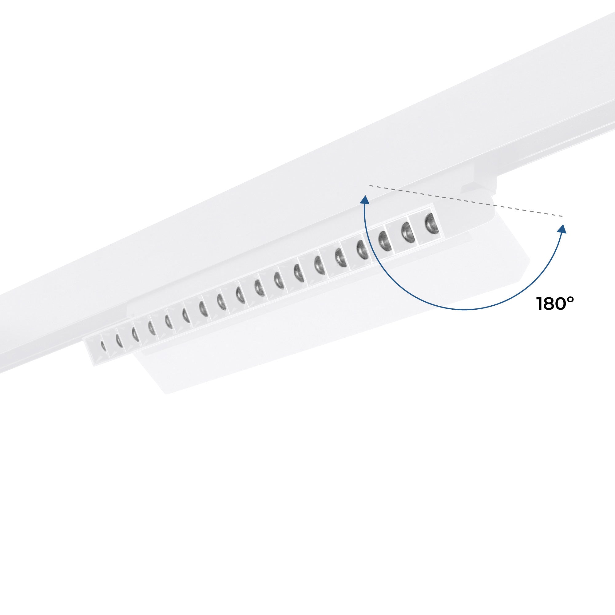 Foco lineal orientable para carril magnético 48V CCT - 18W - Regulación DALI-2 - UGR18