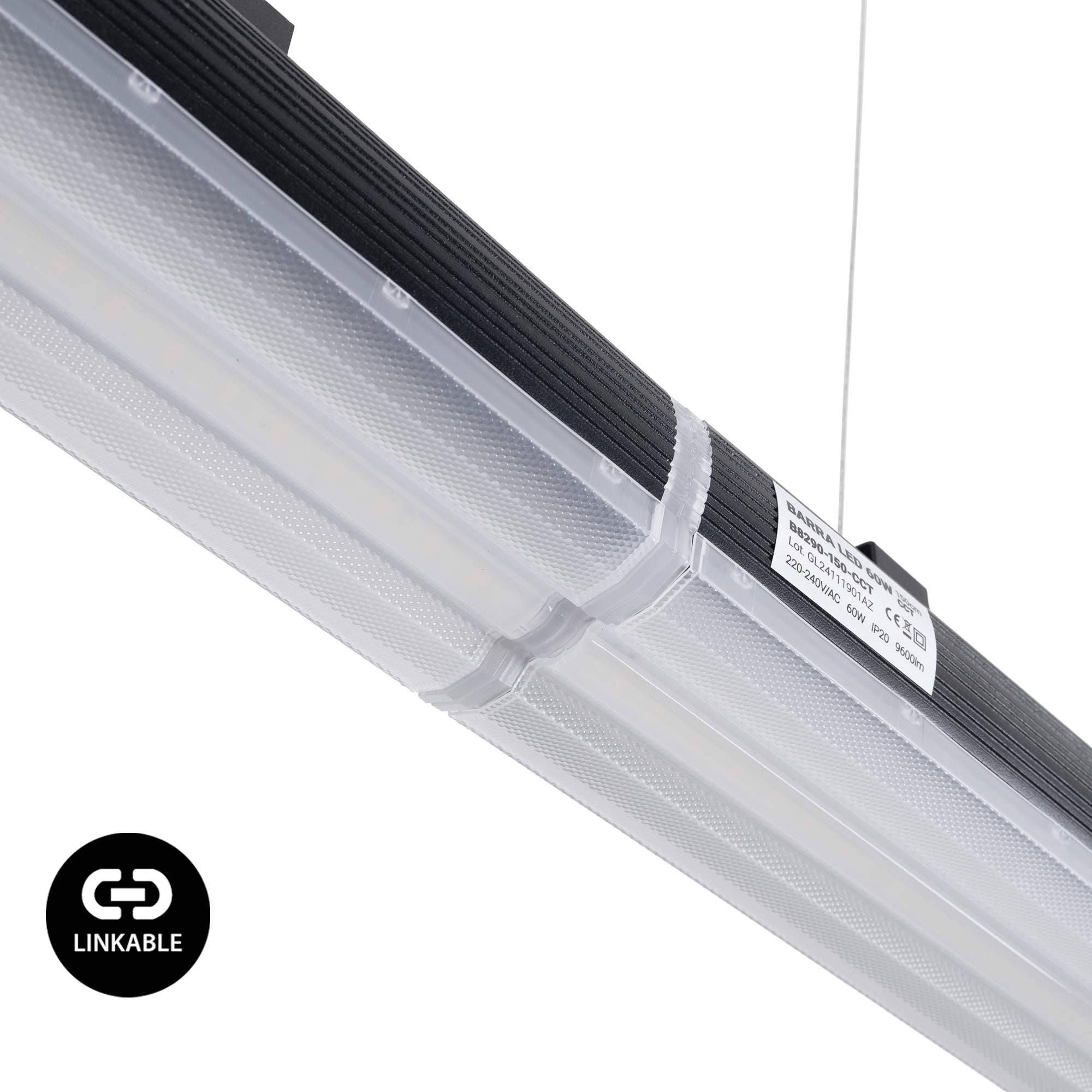 Barra lineal LED de alta potencia - 60W - 150cm - Enlazable - IP20