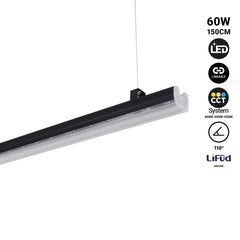 Barra lineal LED de alta potencia - 60W - 150cm - Enlazable - IP20
