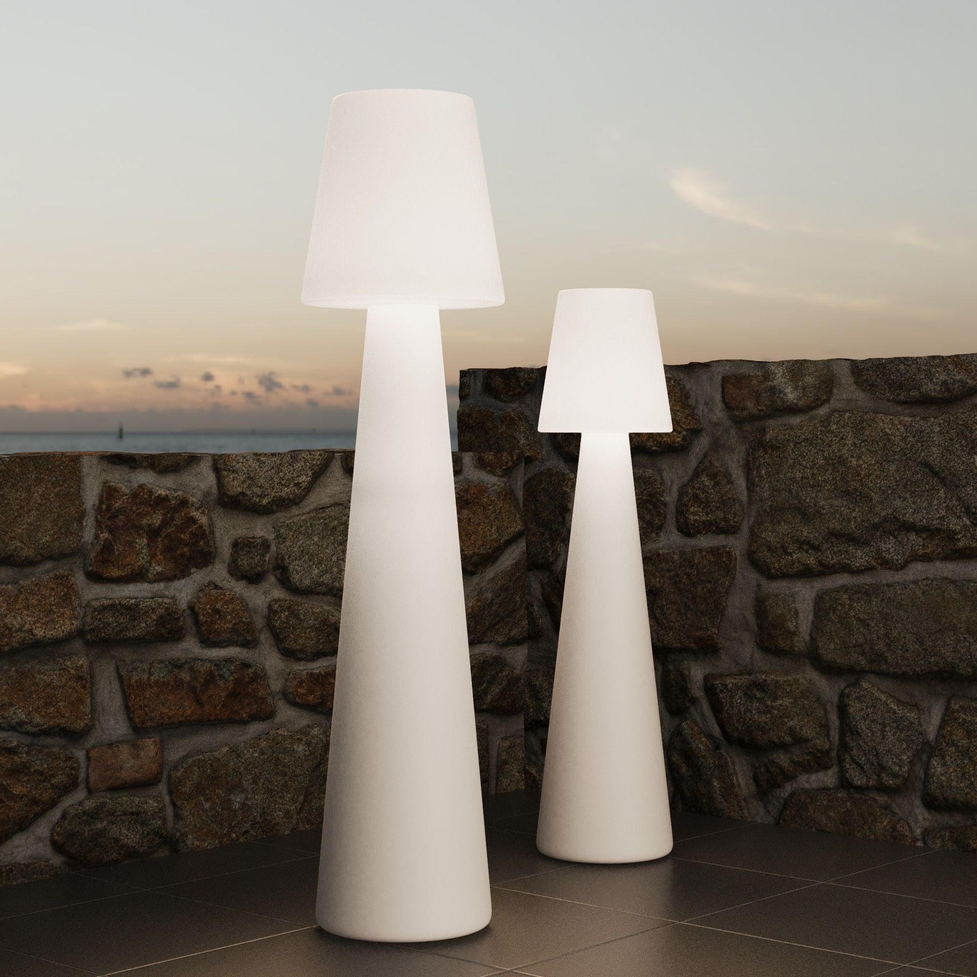 Lámpara de pie LED RGBW - 64W - Recargable - 120 cm