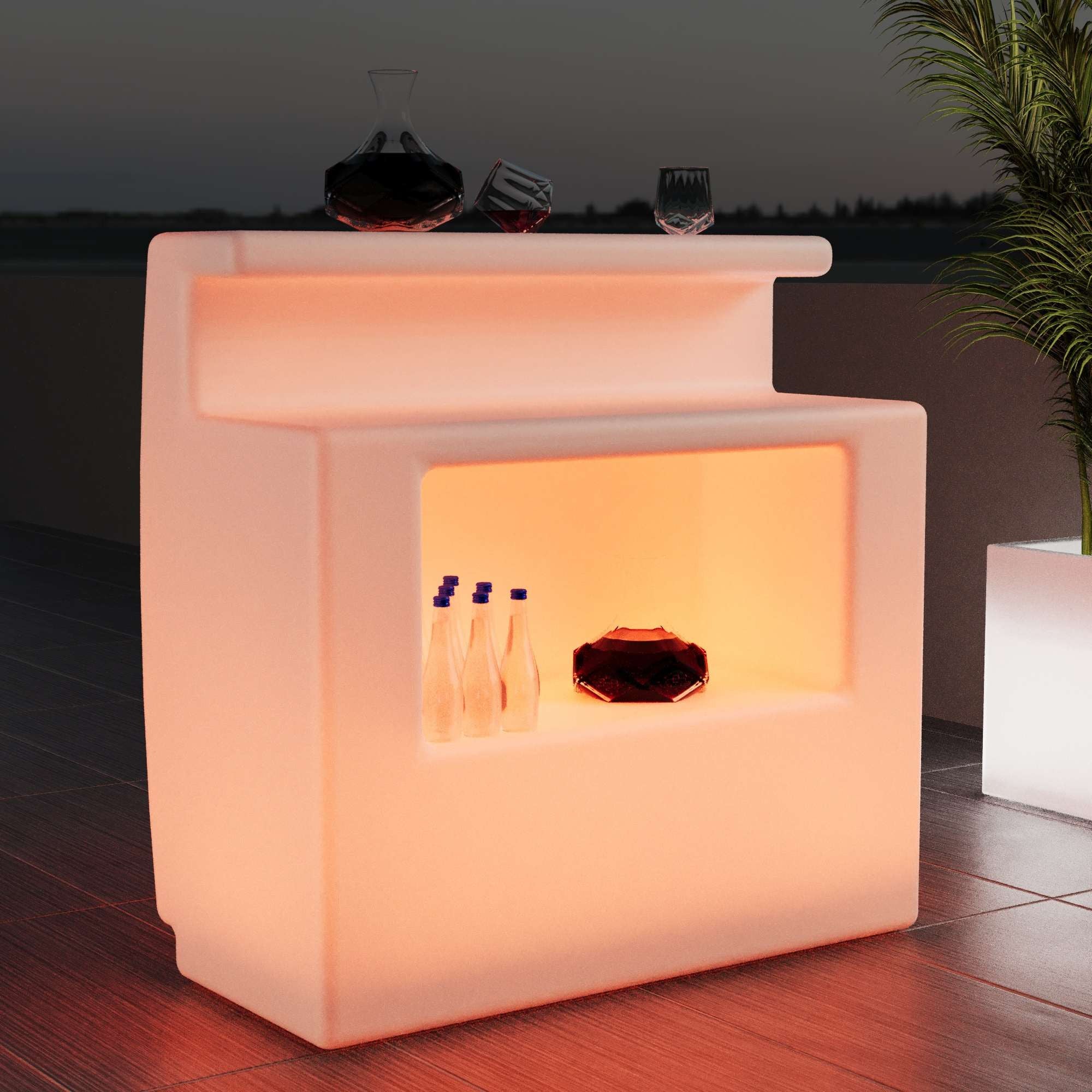 Barra de bar LED RGBW - 2 x 5W - Recargable