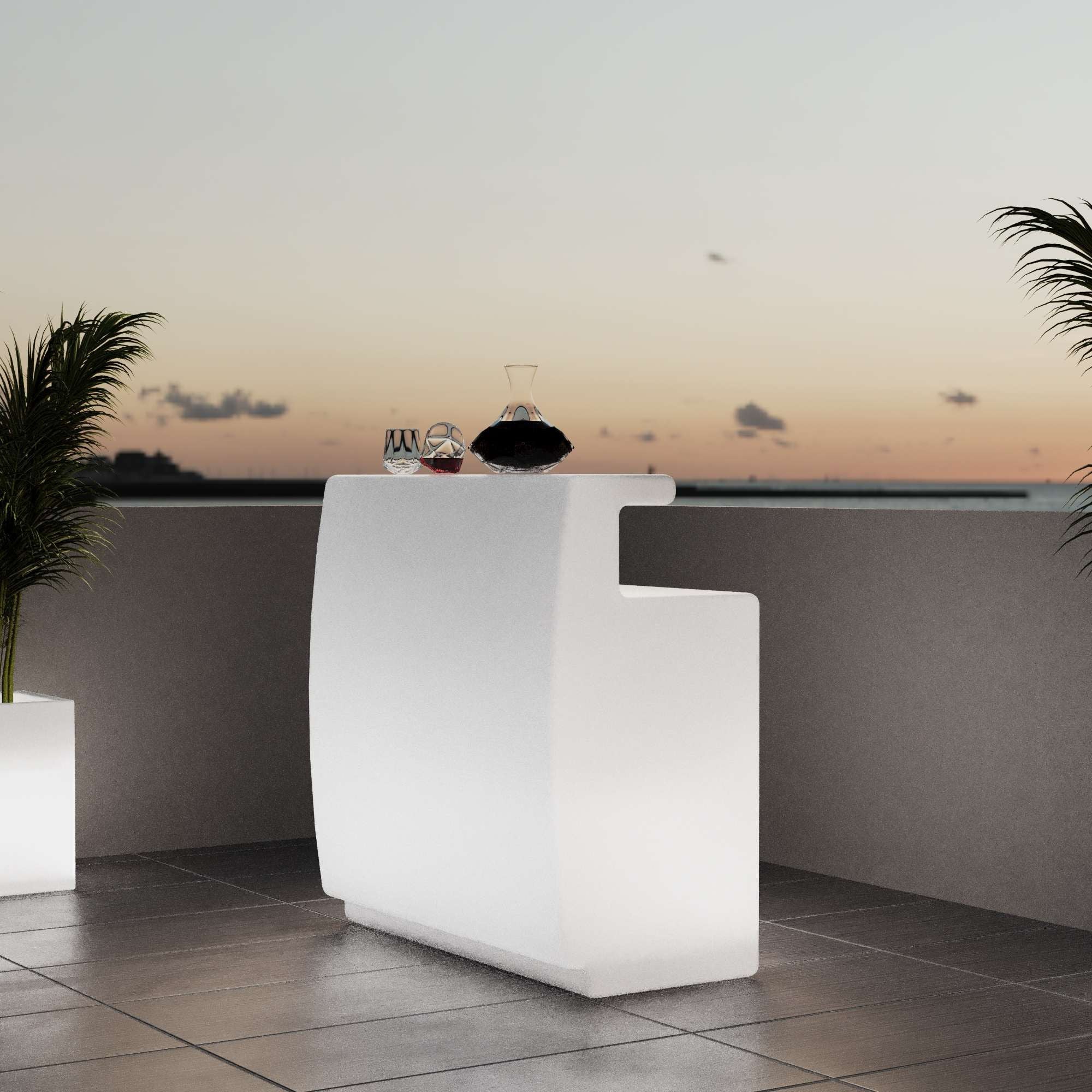 Barra de bar LED RGBW - 2 x 5W - Recargable