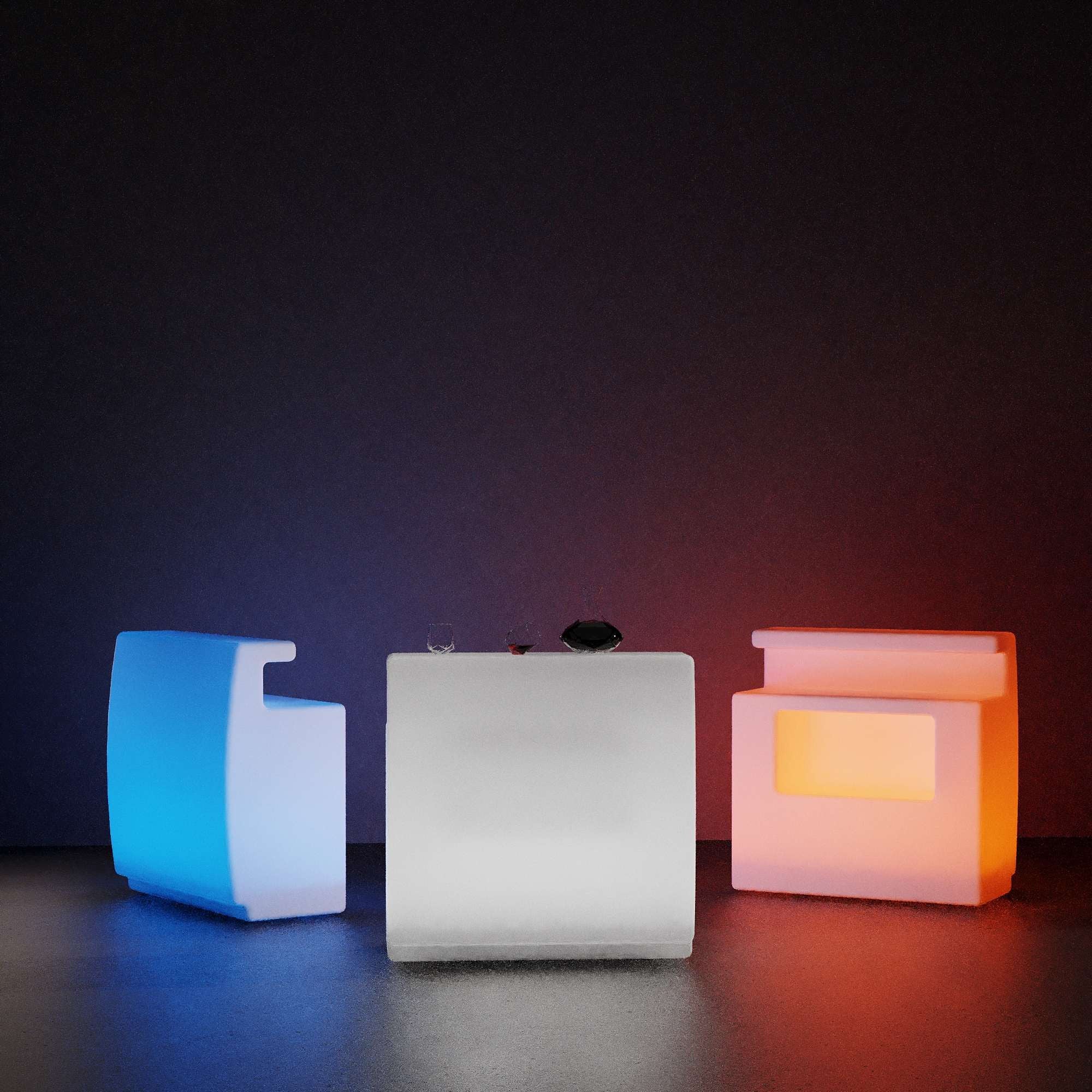 Barra de bar LED RGBW - 2 x 5W - Recargable