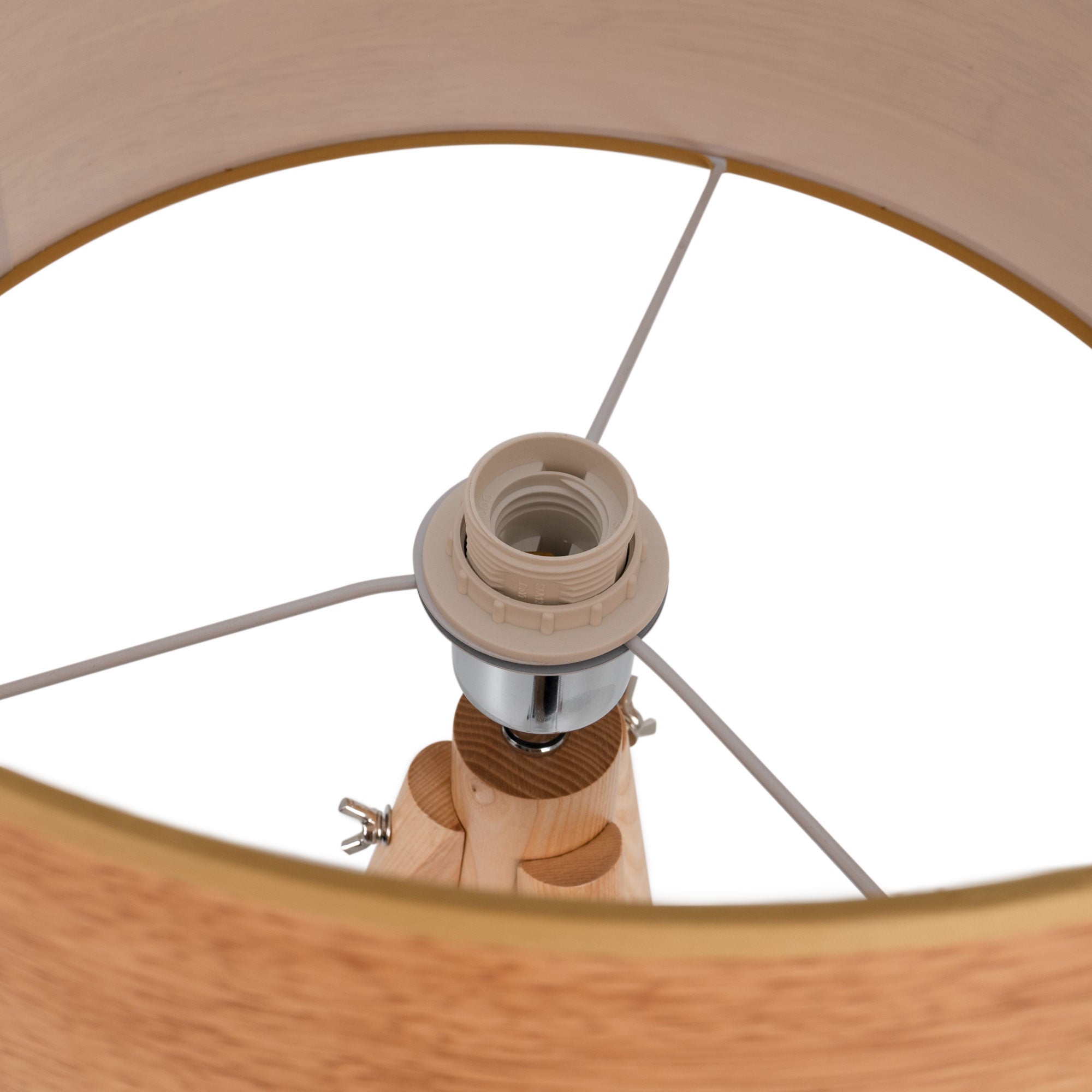 Lámpara de pie trípode "MARTINE" - Madera -  E27