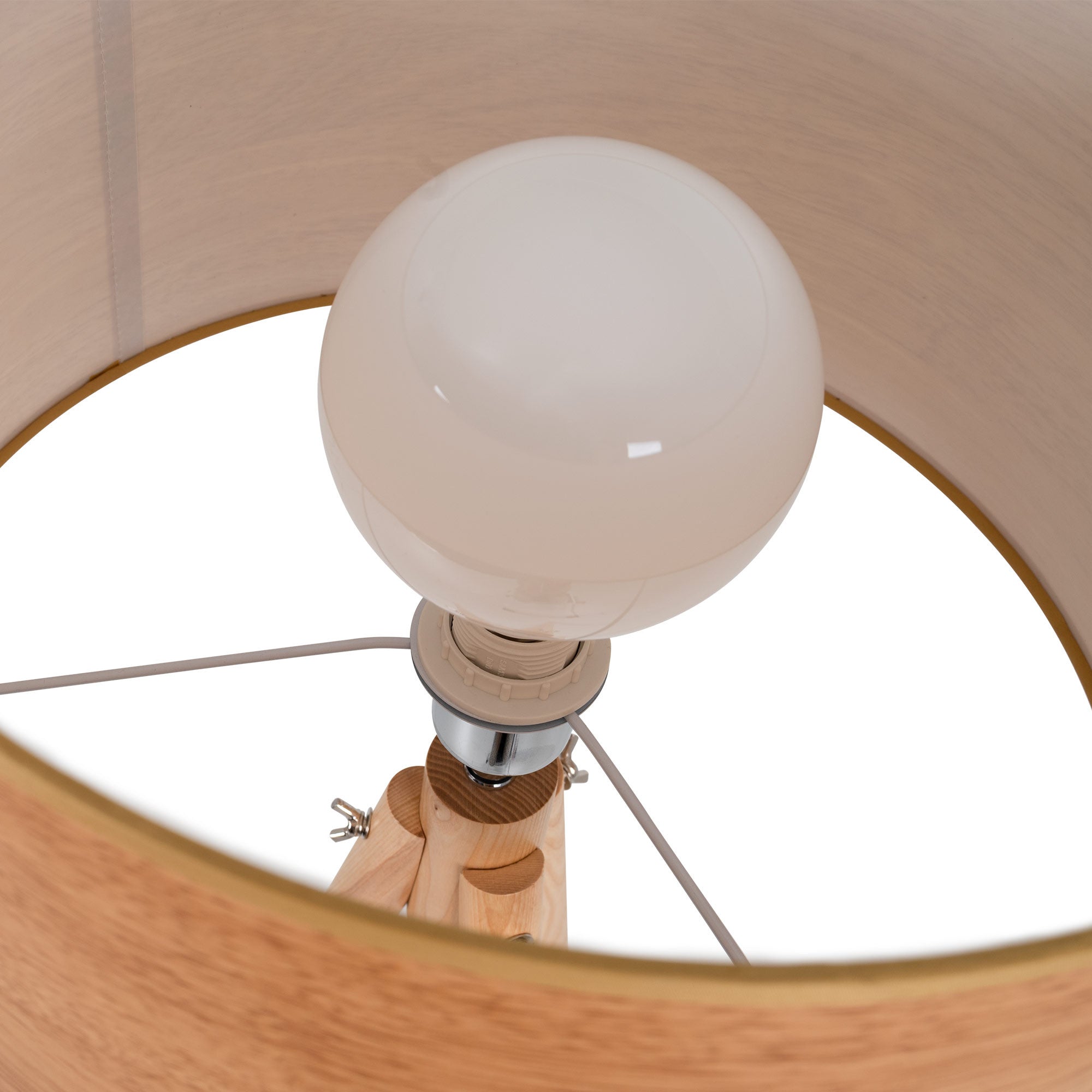 Lámpara de pie trípode "MARTINE" - Madera -  E27