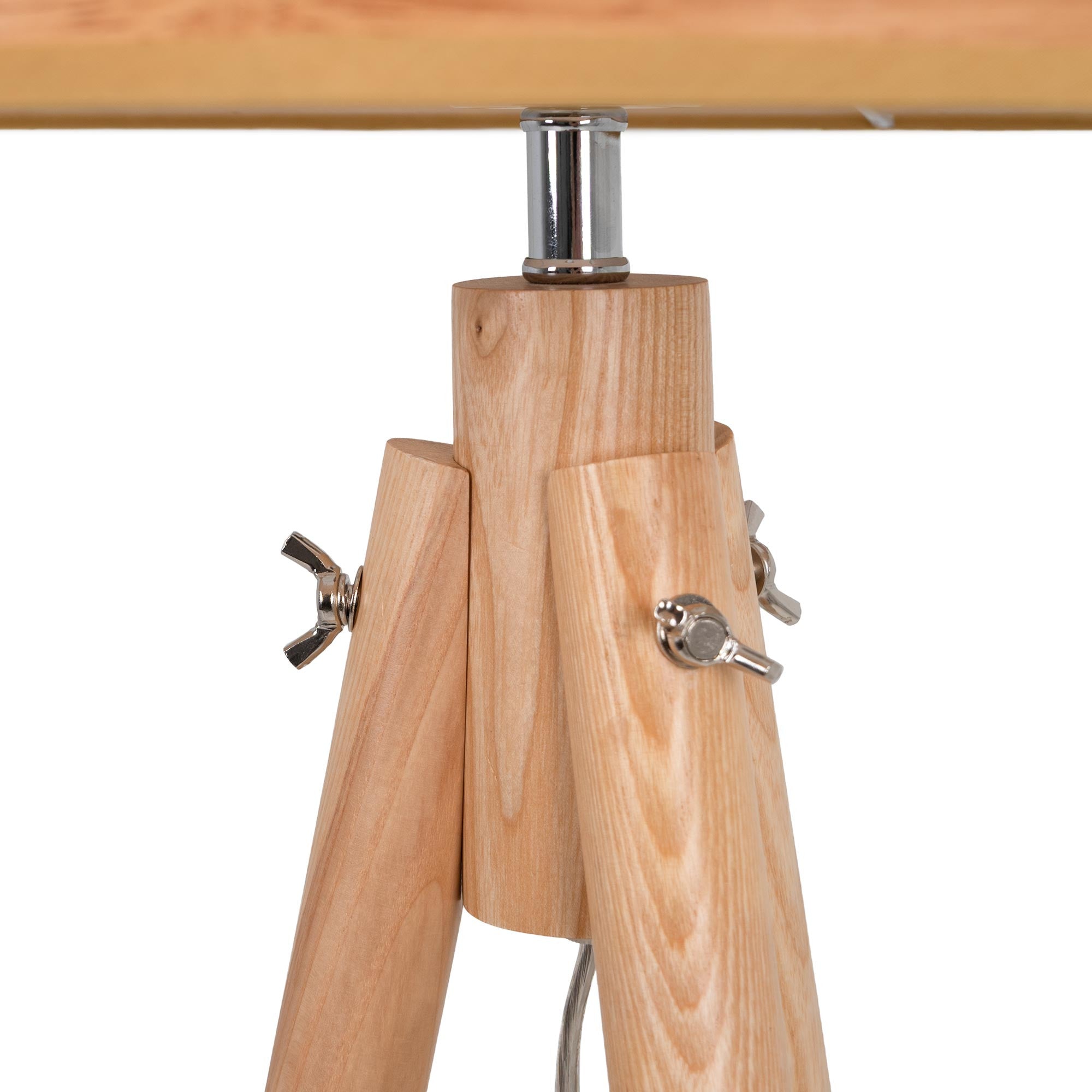 Lámpara de pie trípode "MARTINE" - Madera -  E27