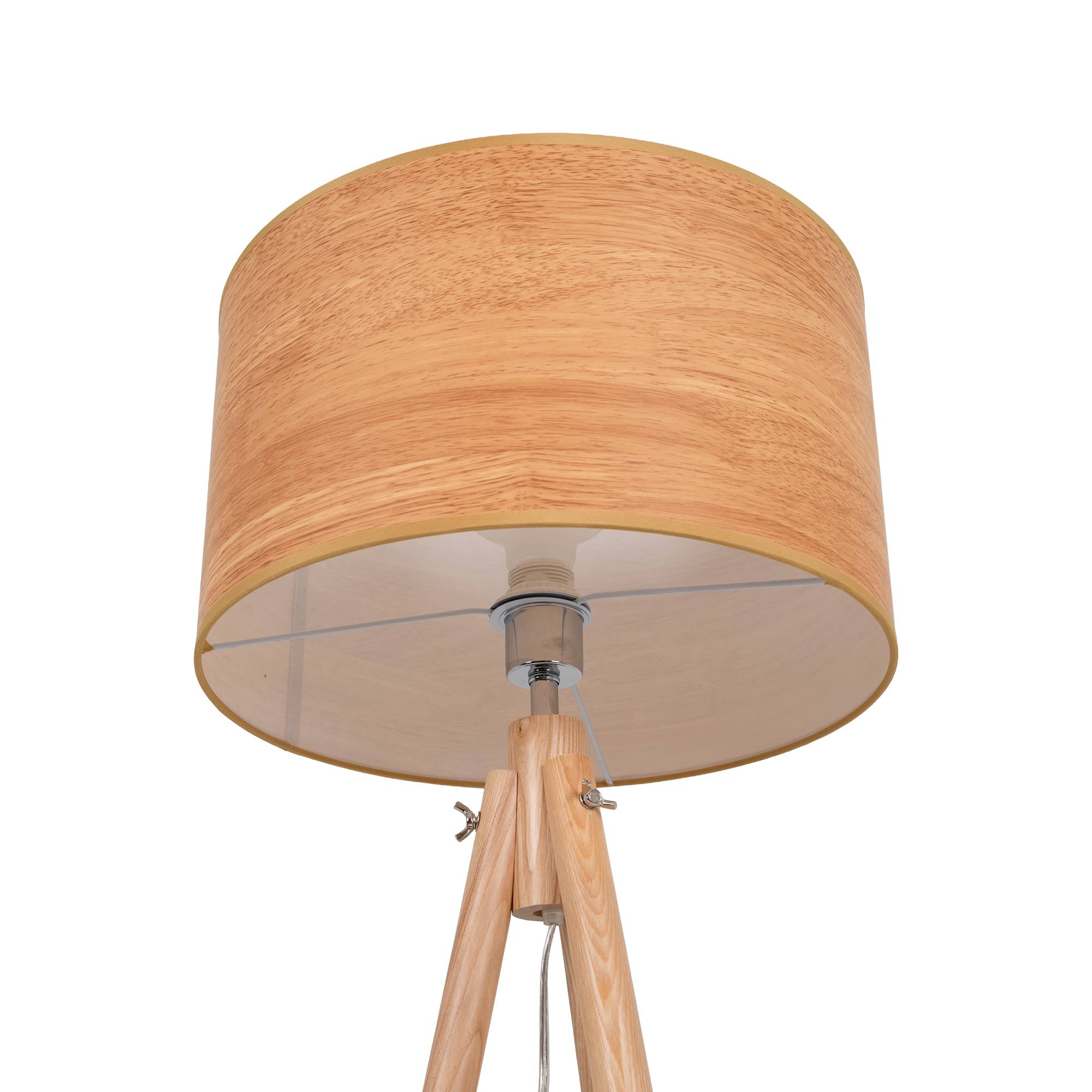 Lámpara de pie trípode "MARTINE" - Madera -  E27