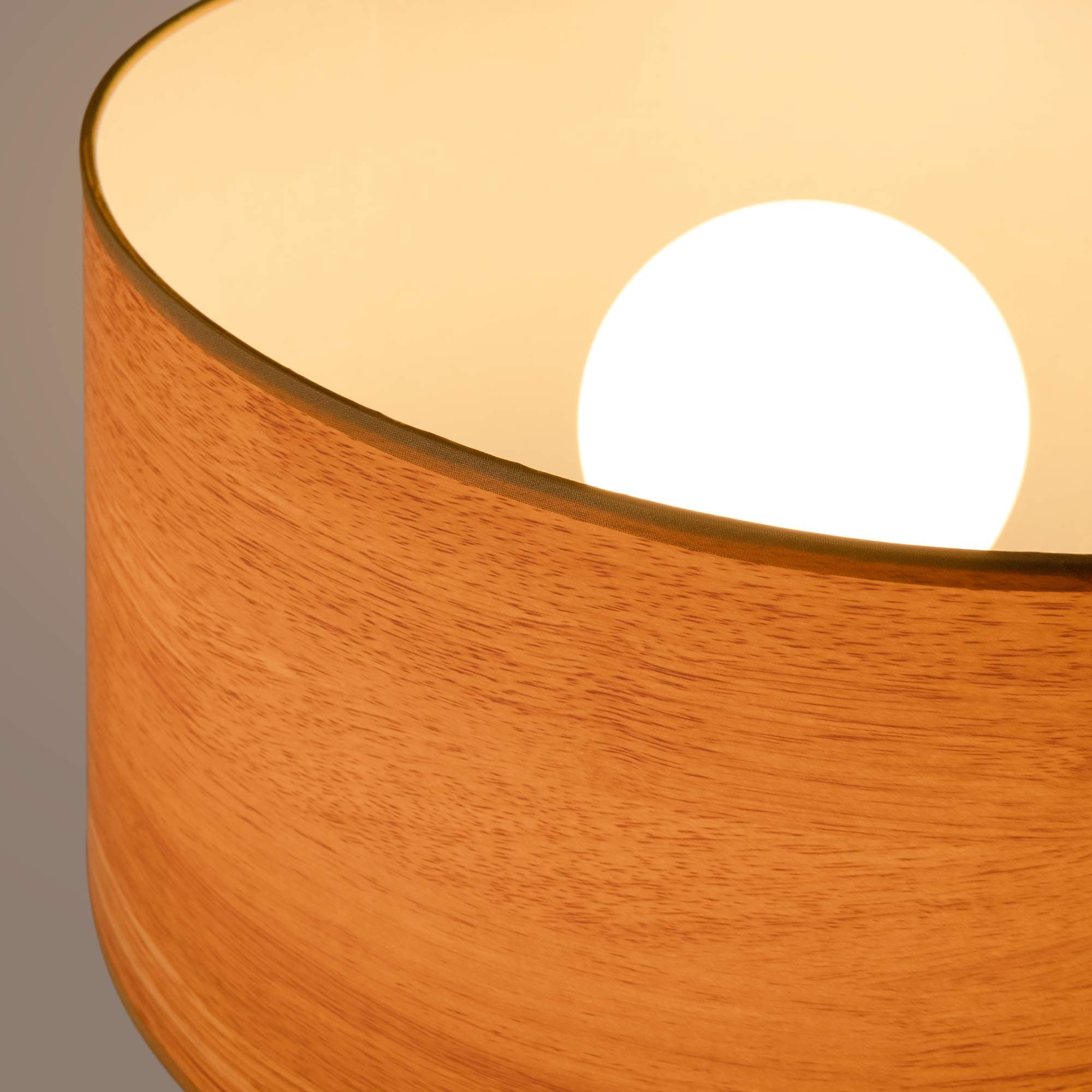 Lámpara de pie trípode "MARTINE" - Madera -  E27