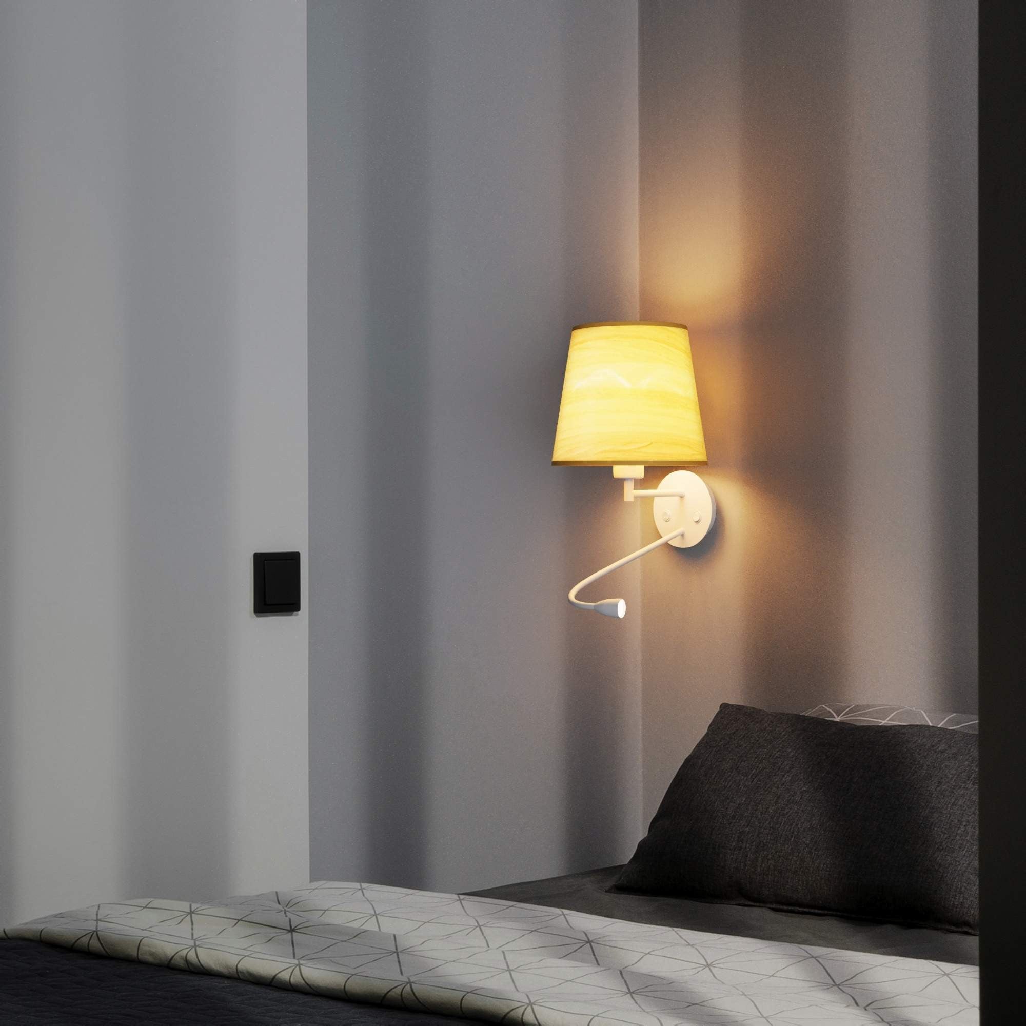 Aplique de pared para lectura "MAR" - E27 + Foco LED flexible