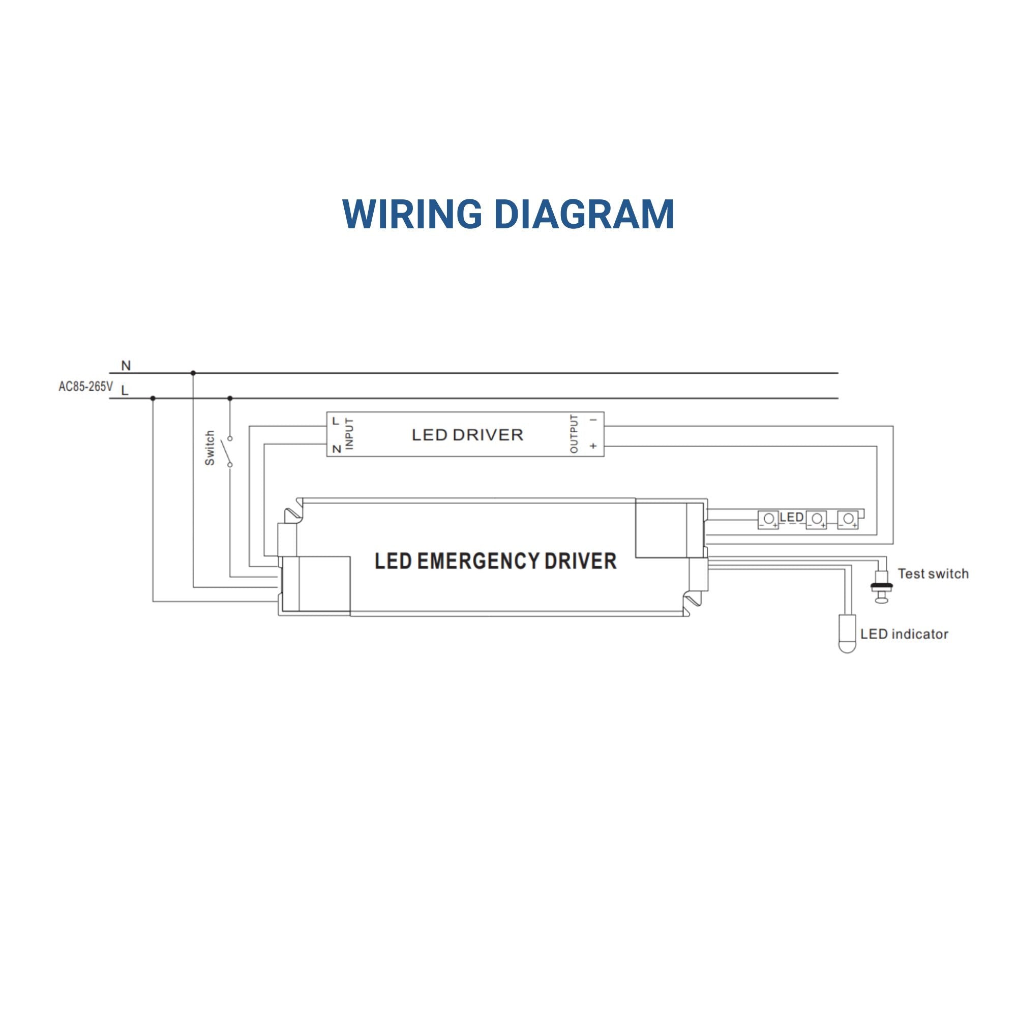 Driver LED para emergencia - Salida 3,3/4,5W - 3h autonomía - Luz 3-80W