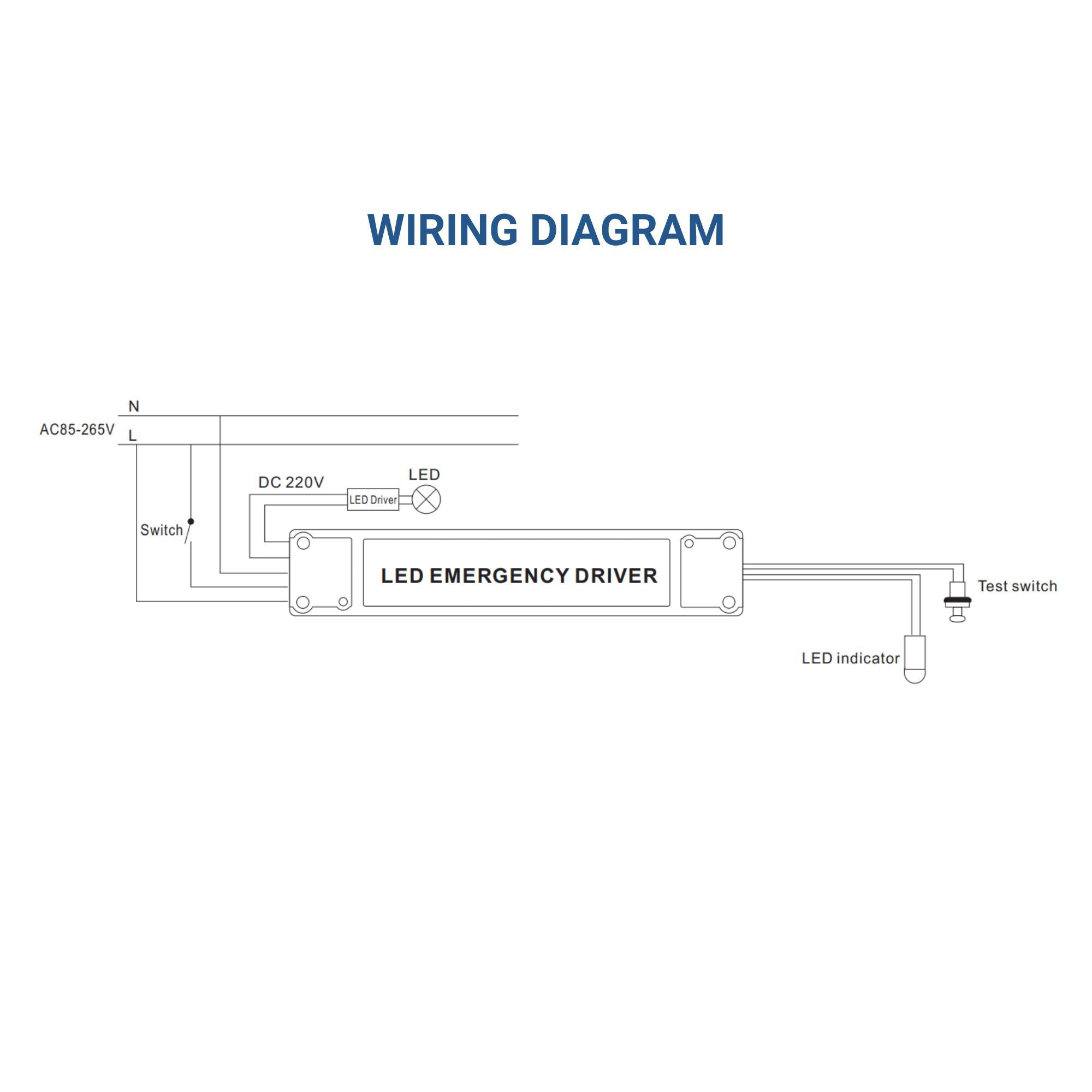 Driver LED para emergencia - Salida 3-20W - 2h autonomía - Luz 3-20W
