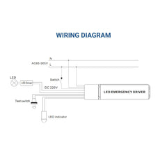 Driver LED para emergencia - Salida 3-60W - 3h autonomía - Luz 3-60W