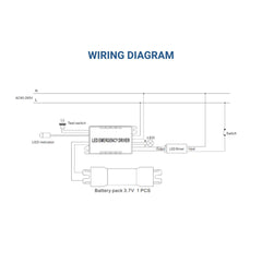 Driver LED para emergencia - Salida 3W - 3h autonomía - Luz 3/20W