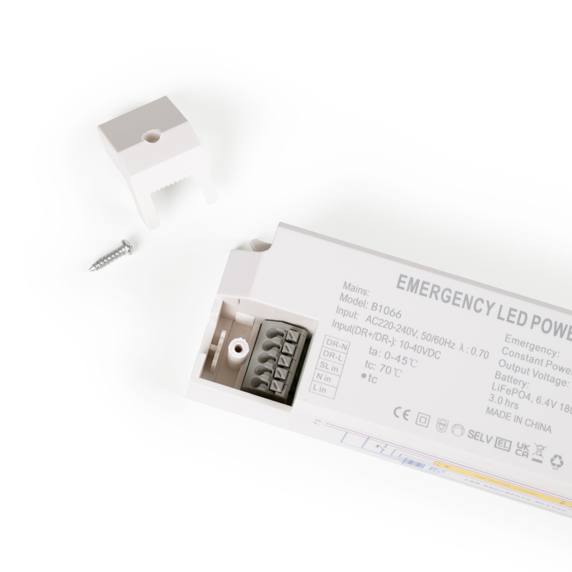 Driver LED para emergencia - Salida 3,3/4,5W - 3h autonomía - Luz 3-80W