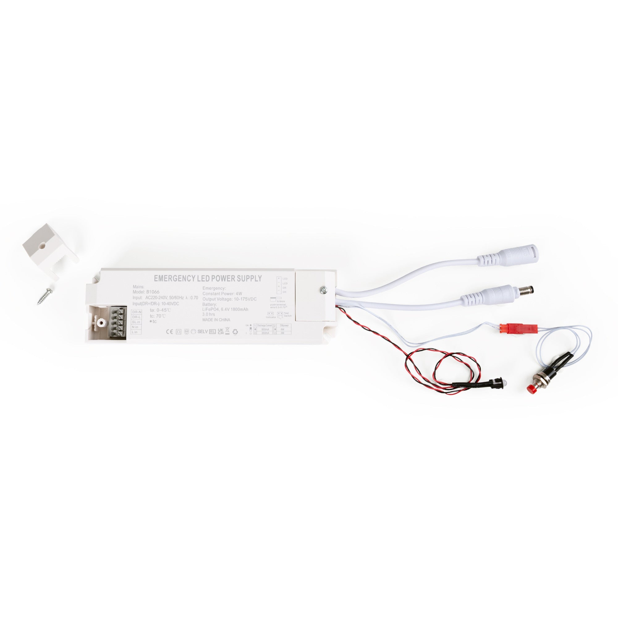 Driver LED para emergencia - Salida 3,3/4,5W - 3h autonomía - Luz 3-80W