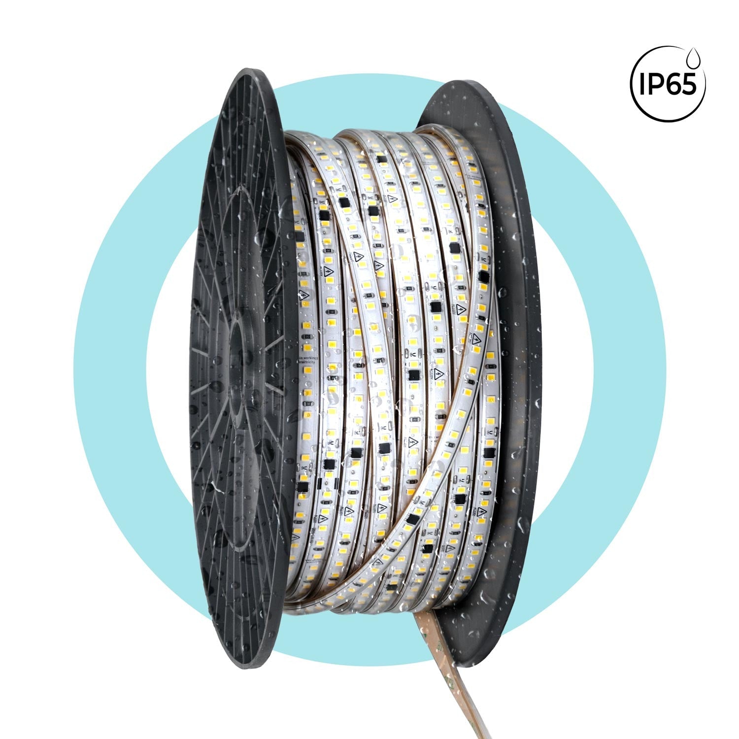 Tira LED 220V AC - Monocolor - 8W/m - 10mm - IP65 - 50 metros - 120ch/m