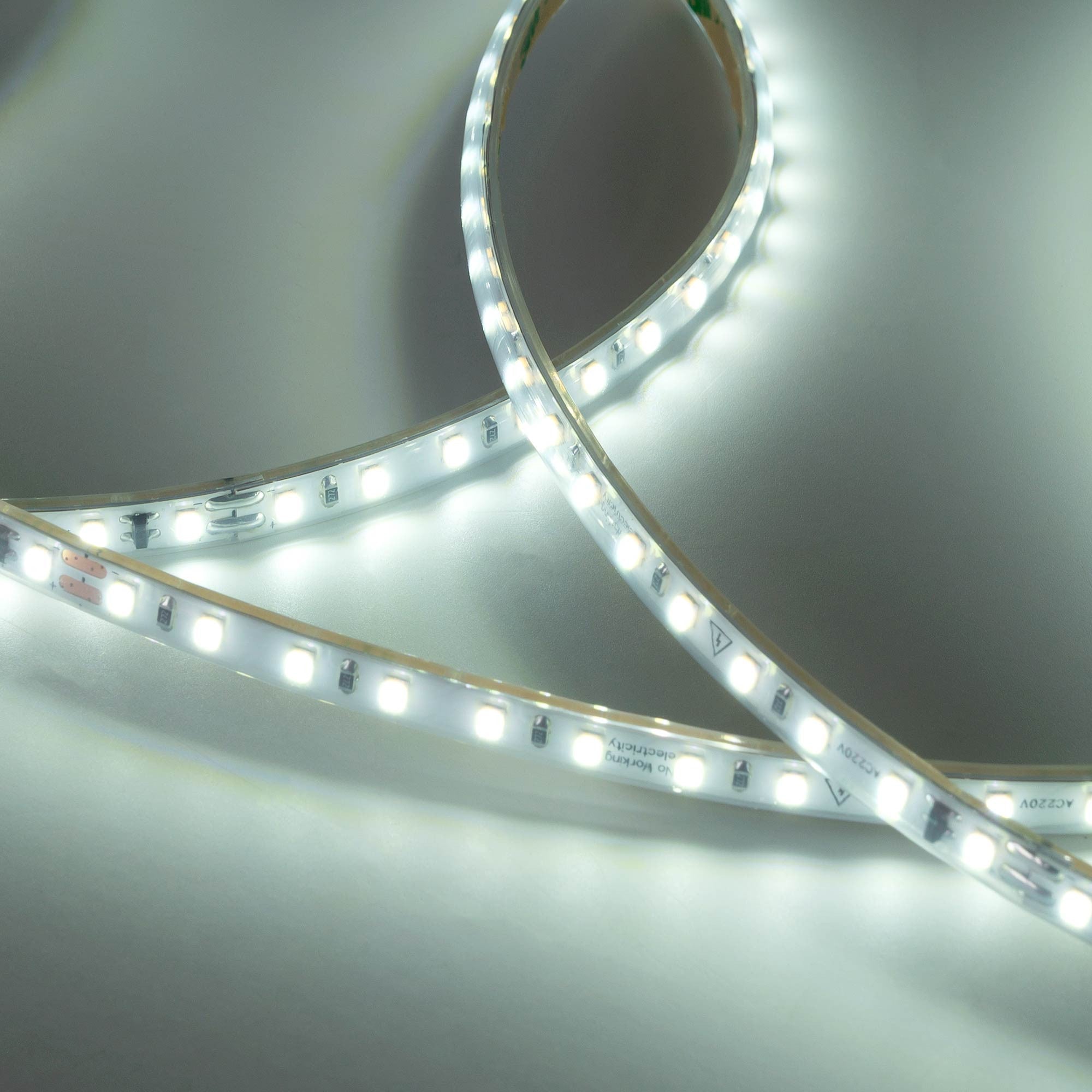 Tira LED 220V AC - Monocolor - 8W/m - 6.5mm - IP44 - 20 metros - 120ch/m