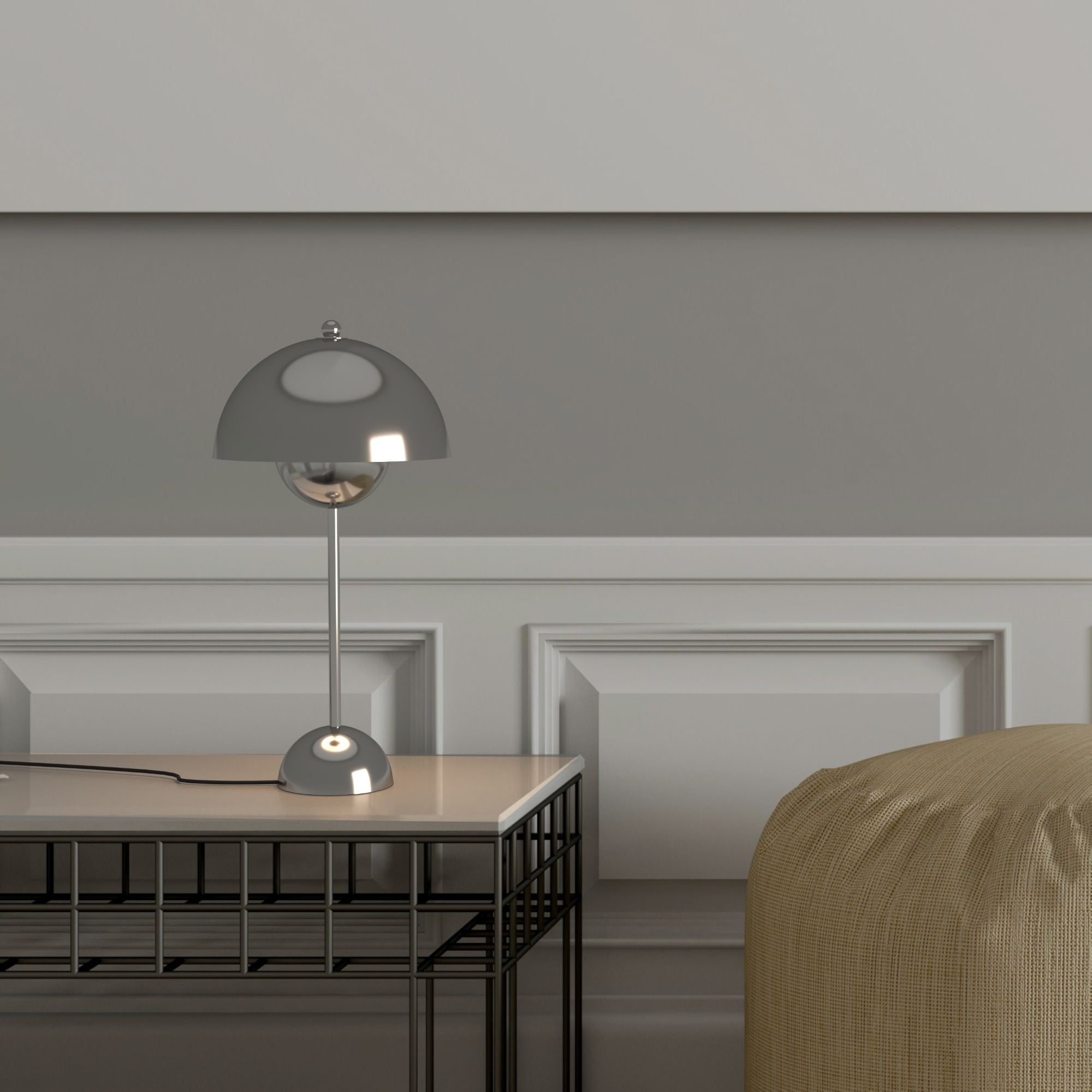 Lámpara de mesa diseño vintage "Floralis" - E27