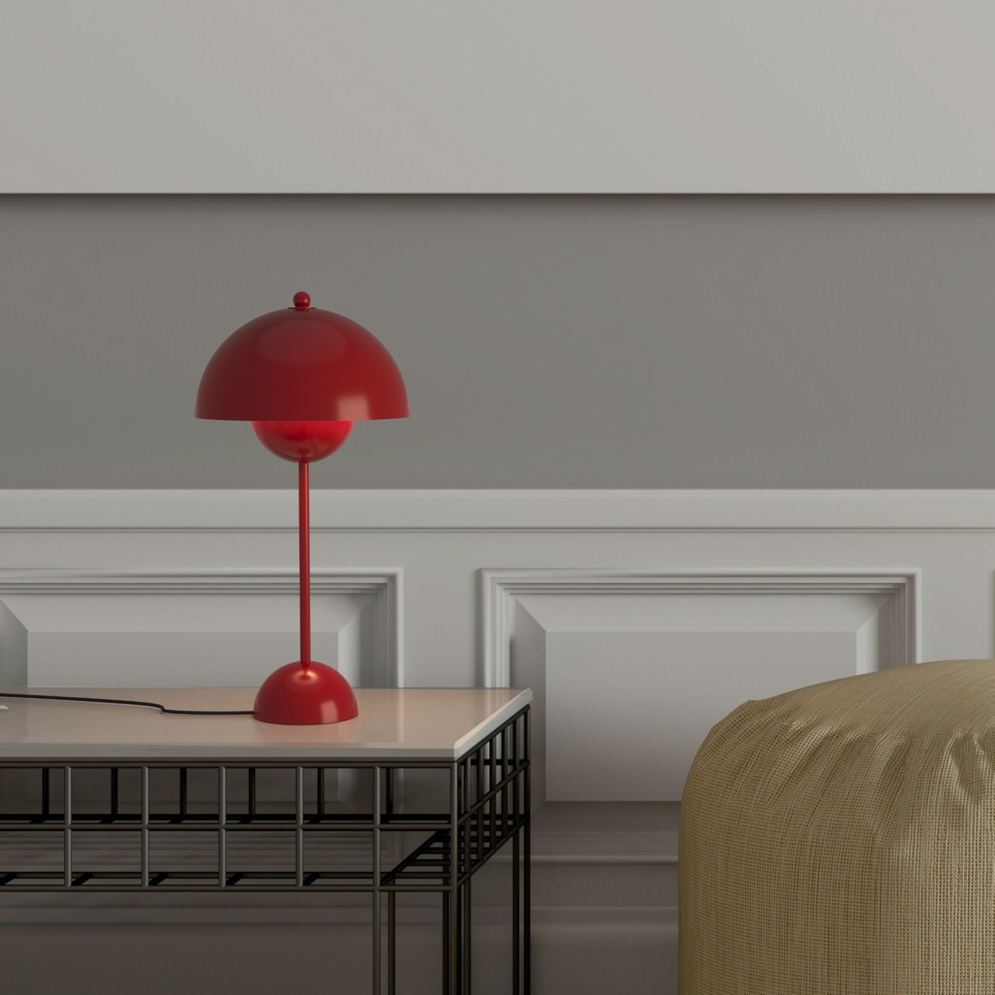 Lámpara de mesa diseño vintage "Floralis" - E27