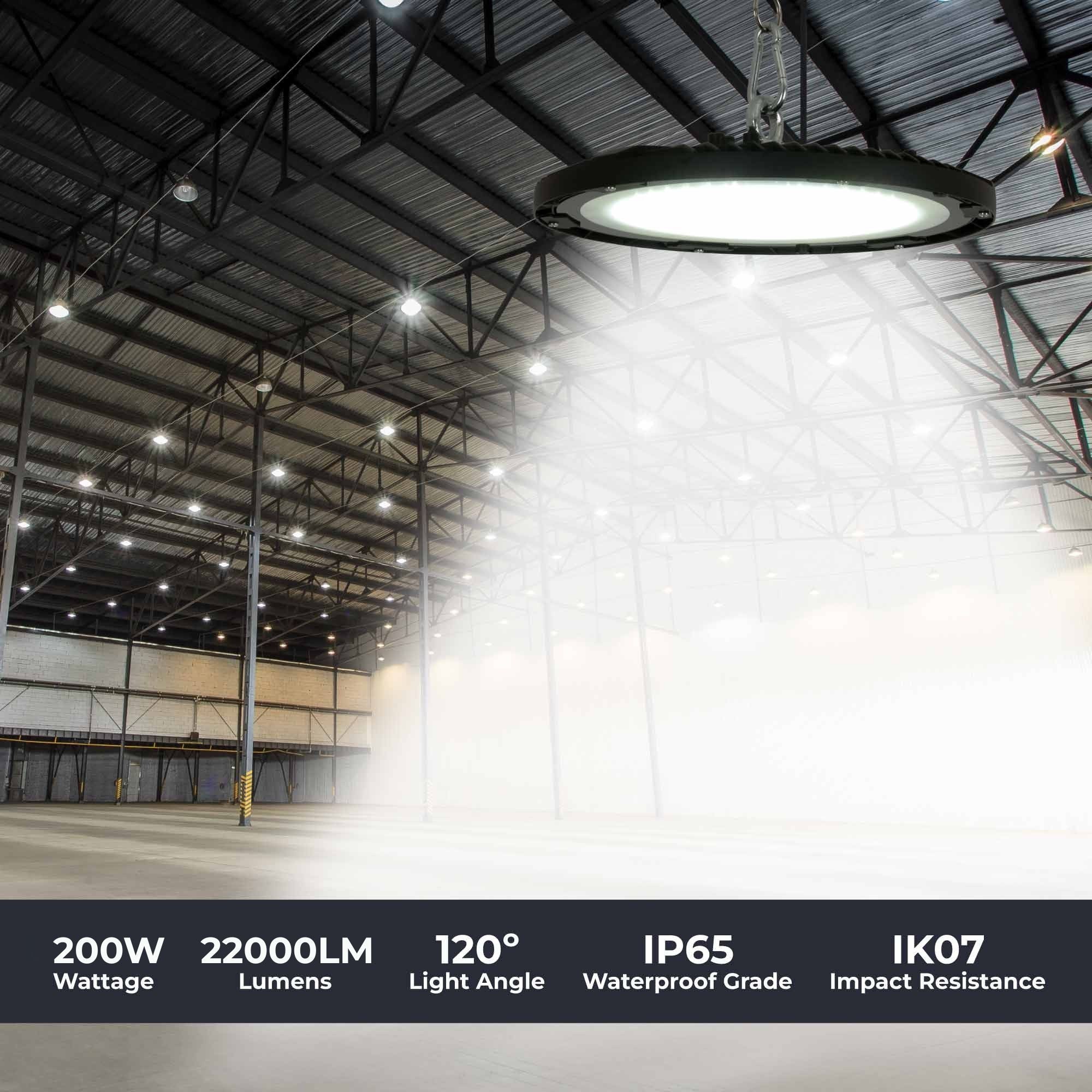 Campana LED industrial - 200W - IP65 - 110lm/W - 5 años de garantía