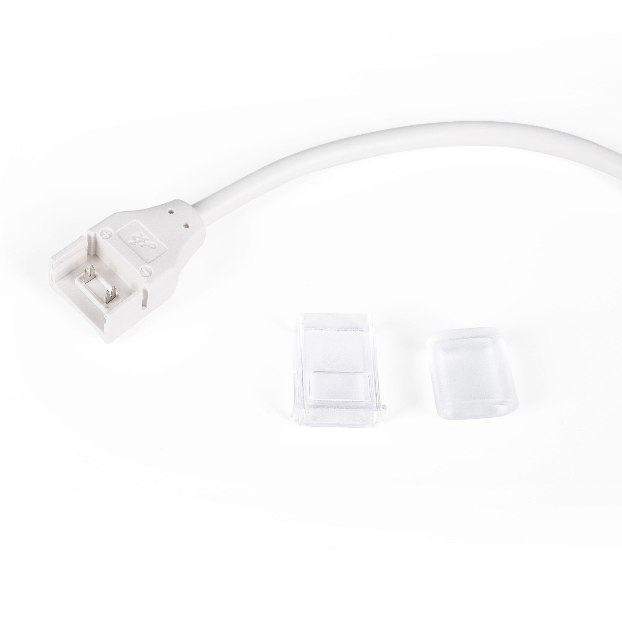 Conector de inicio + Tapón final para tira LED Monocolor IP65 - 10mm
