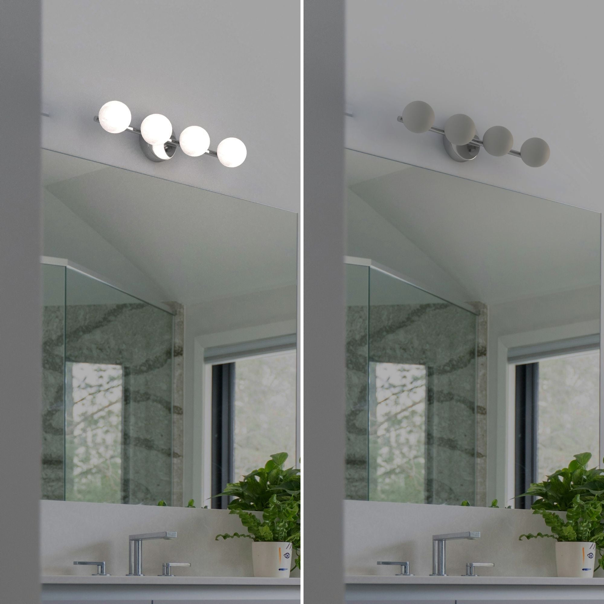 Aplique LED para baño - Esferas frontales - 12W - 4000K