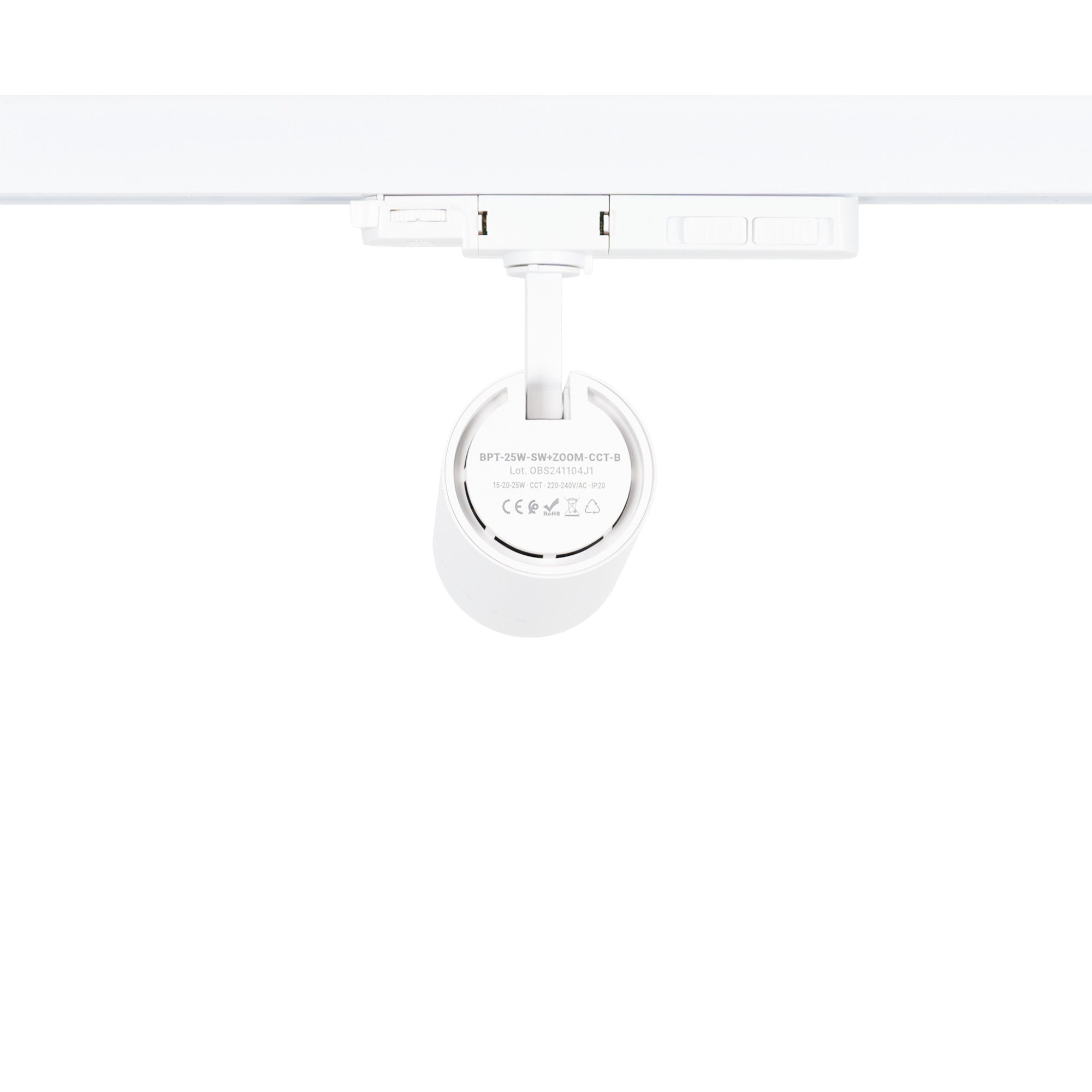 Proyector LED para carril trifásico - Potencia ajustable + ZOOM: 15W/20W/25W - CCT