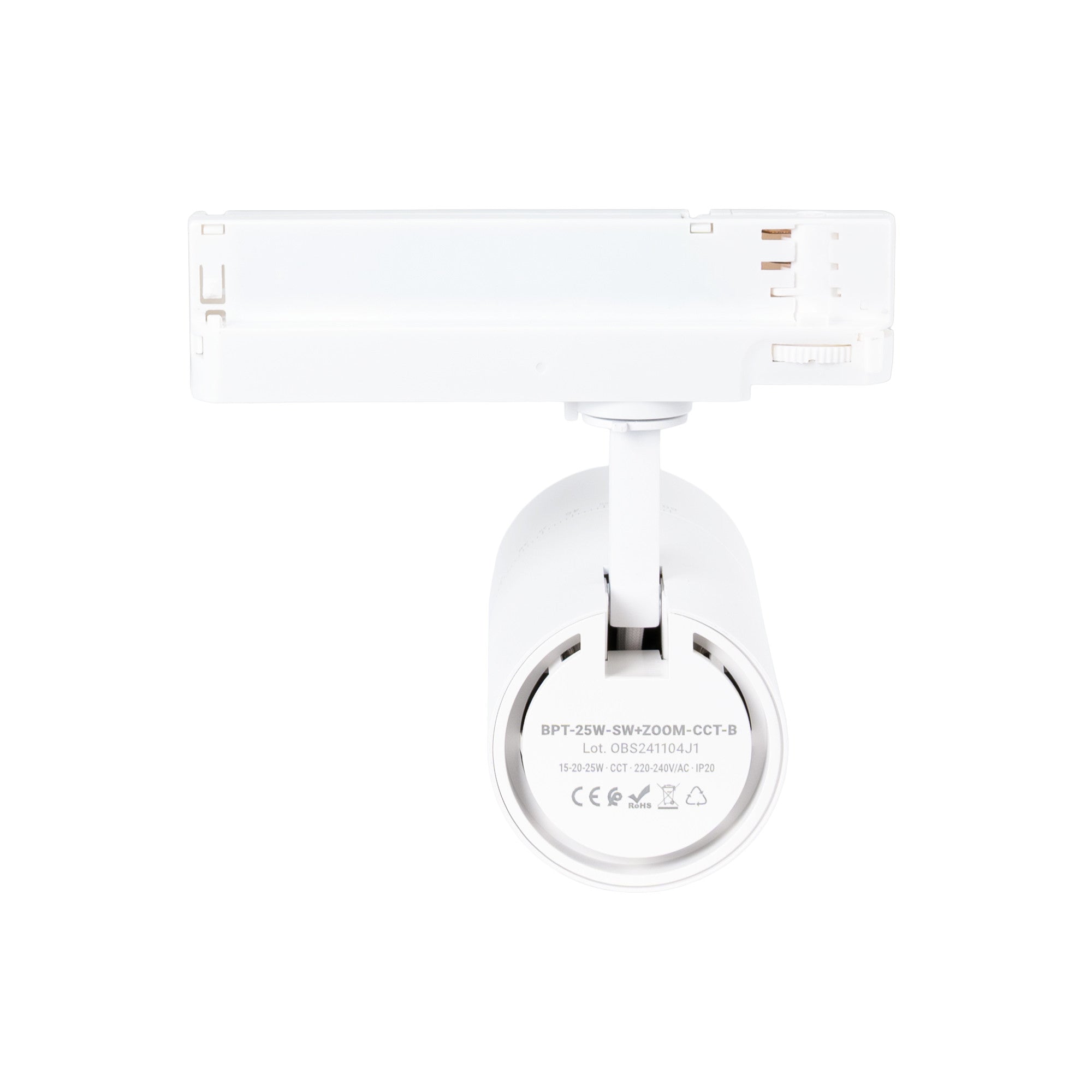 Proyector LED para carril trifásico - Potencia ajustable + ZOOM: 15W/20W/25W - CCT