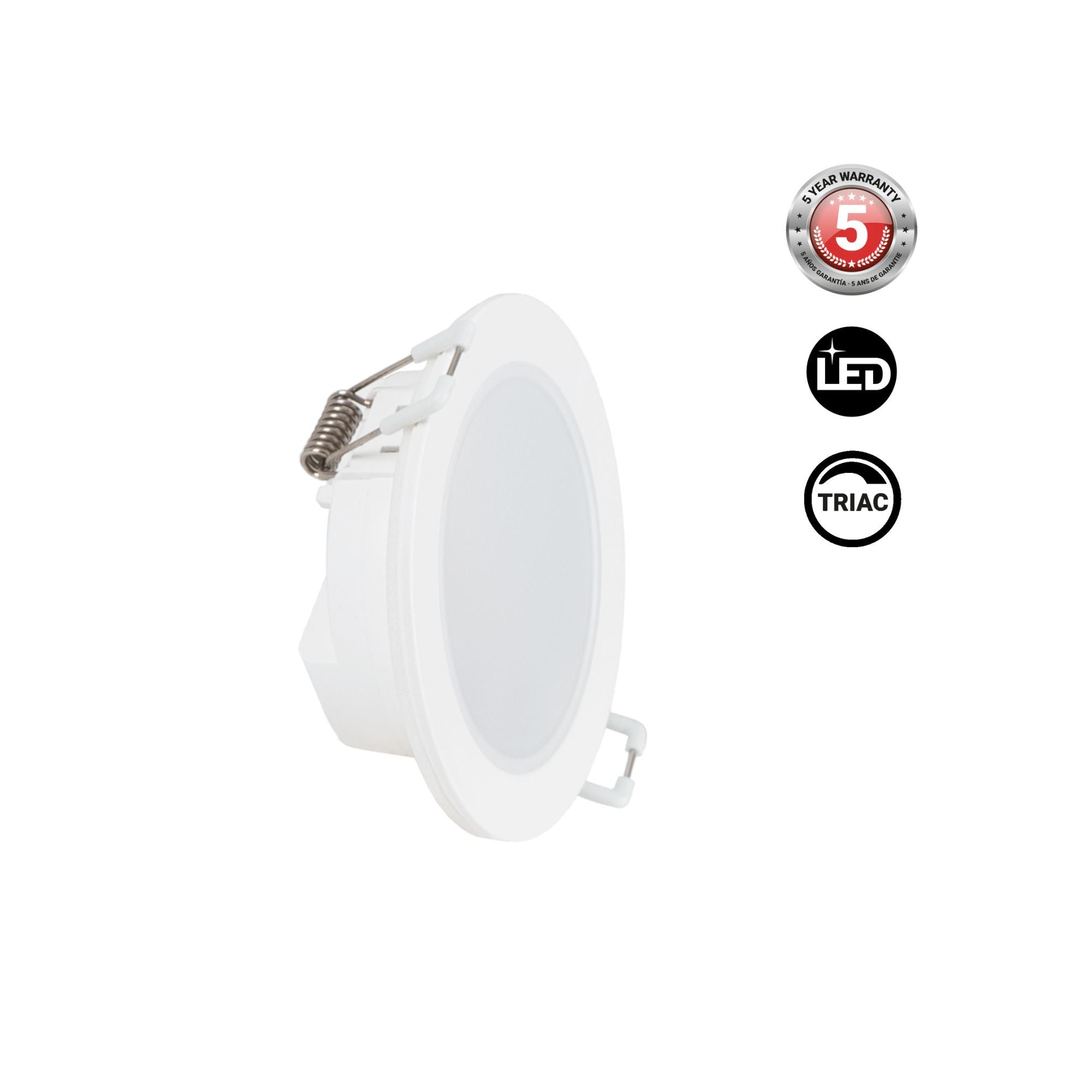 Downlight LED exterior 5W  - IP65 - TRIAC regulable - Aro intercambiable - Corte Ø68mm