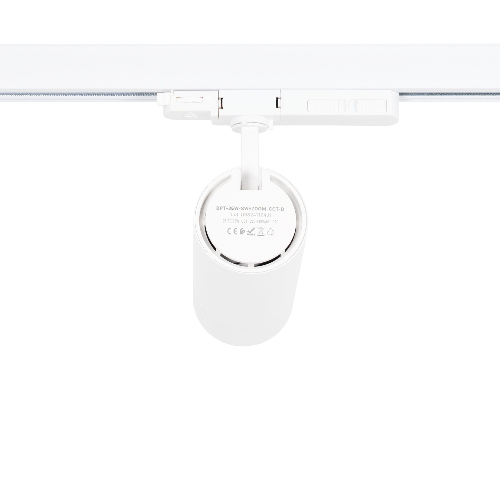 Proyector LED para carril trifásico - Potencia ajustable + ZOOM: 25W/30W/35W - CCT