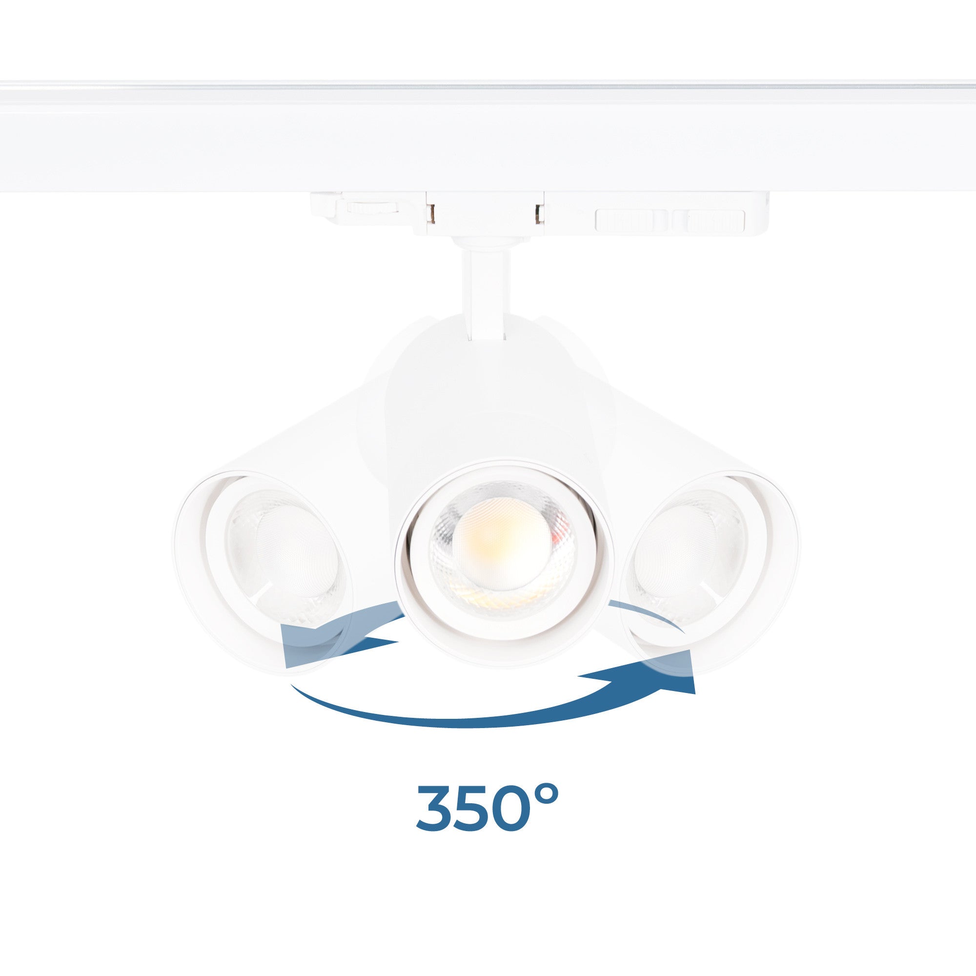 Proyector LED para carril trifásico - Potencia ajustable + ZOOM: 25W/30W/35W - CCT