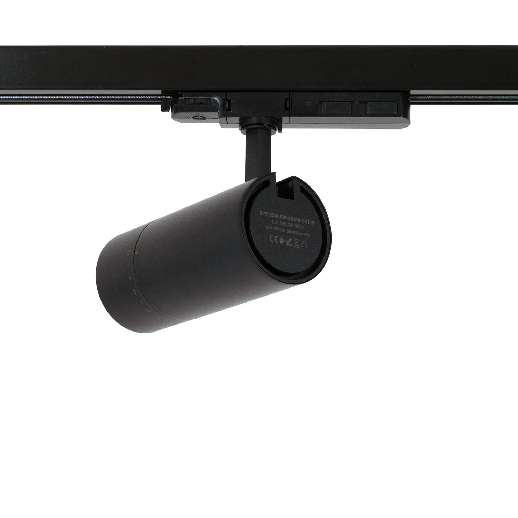 Proyector LED para carril trifásico - Potencia ajustable + ZOOM: 25W/30W/35W - CCT