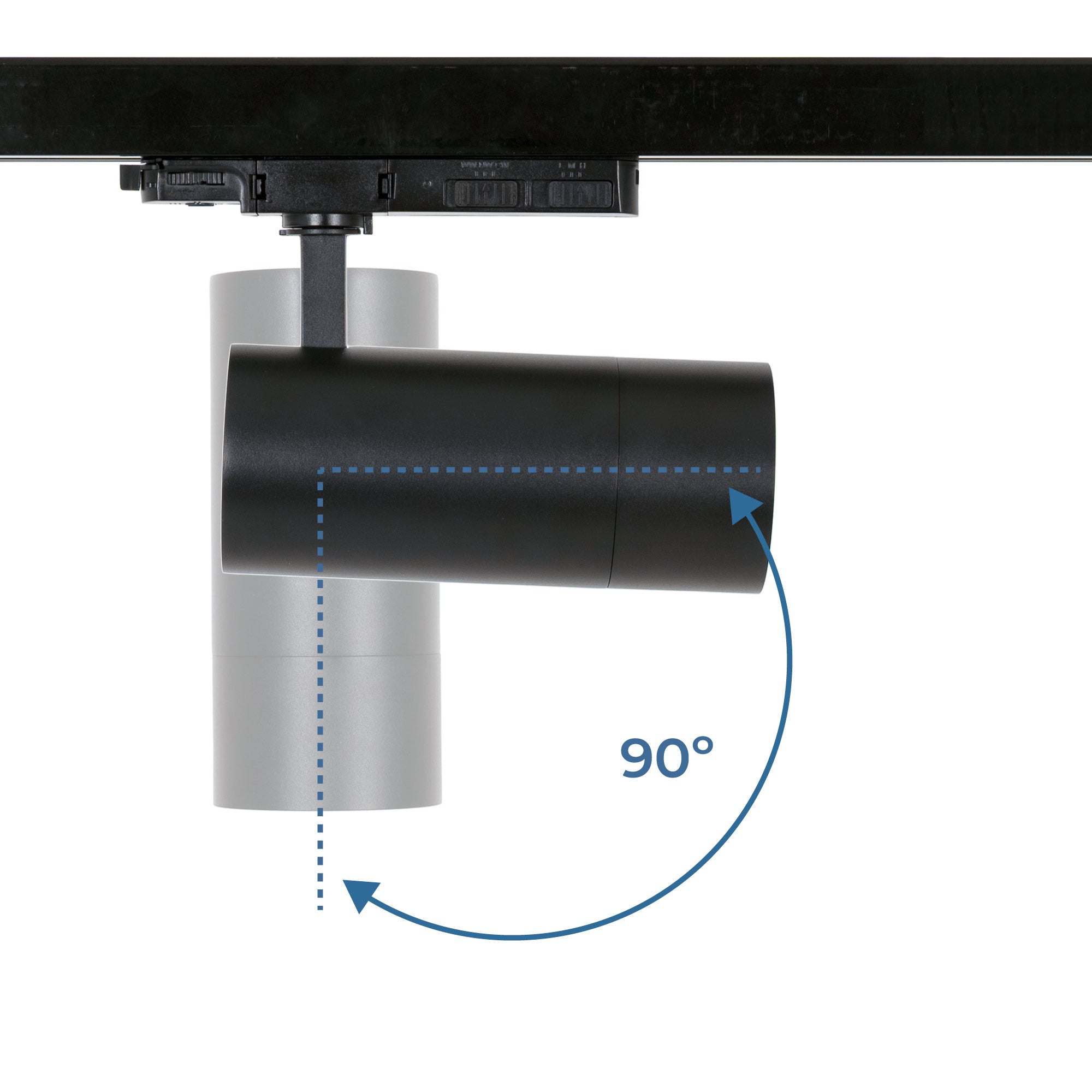 Proyector LED para carril trifásico - Potencia ajustable + ZOOM: 25W/30W/35W - CCT
