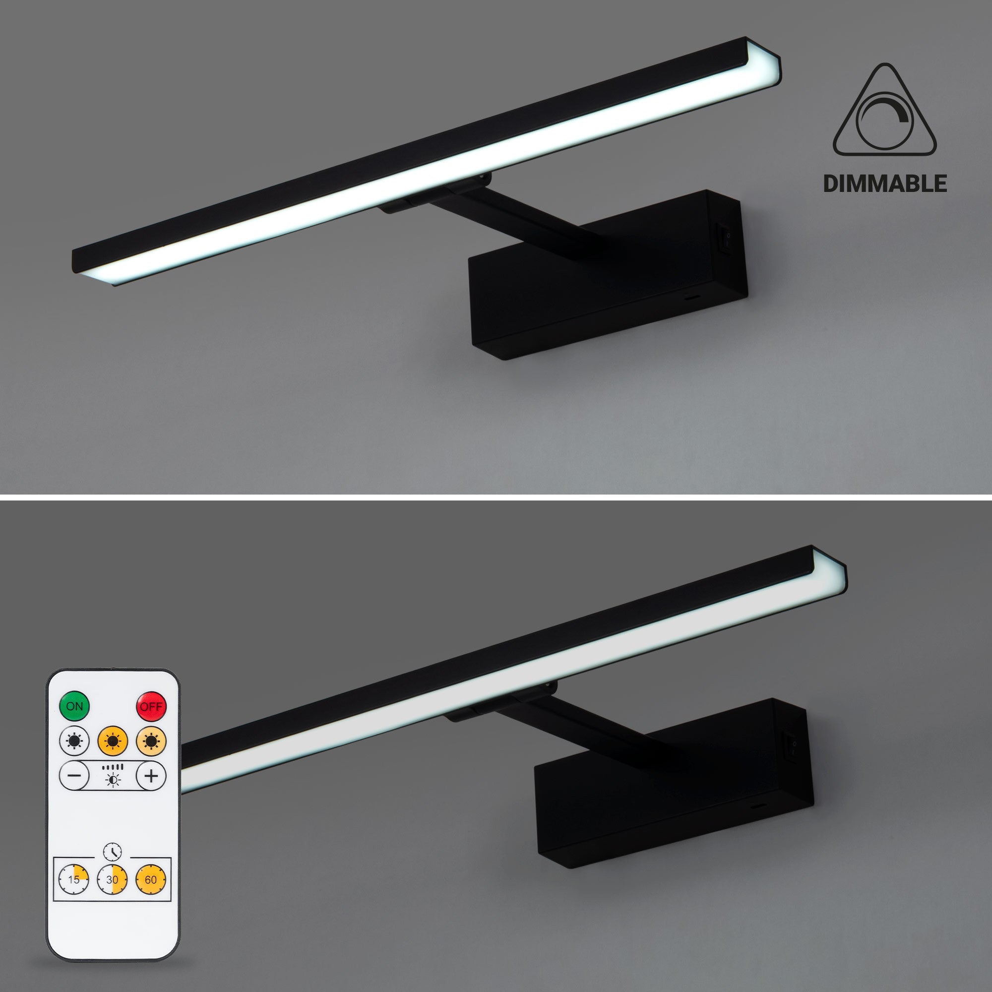 Aplique LED 4W con batería - Mando a distancia - CCT + DIM + Temporizador