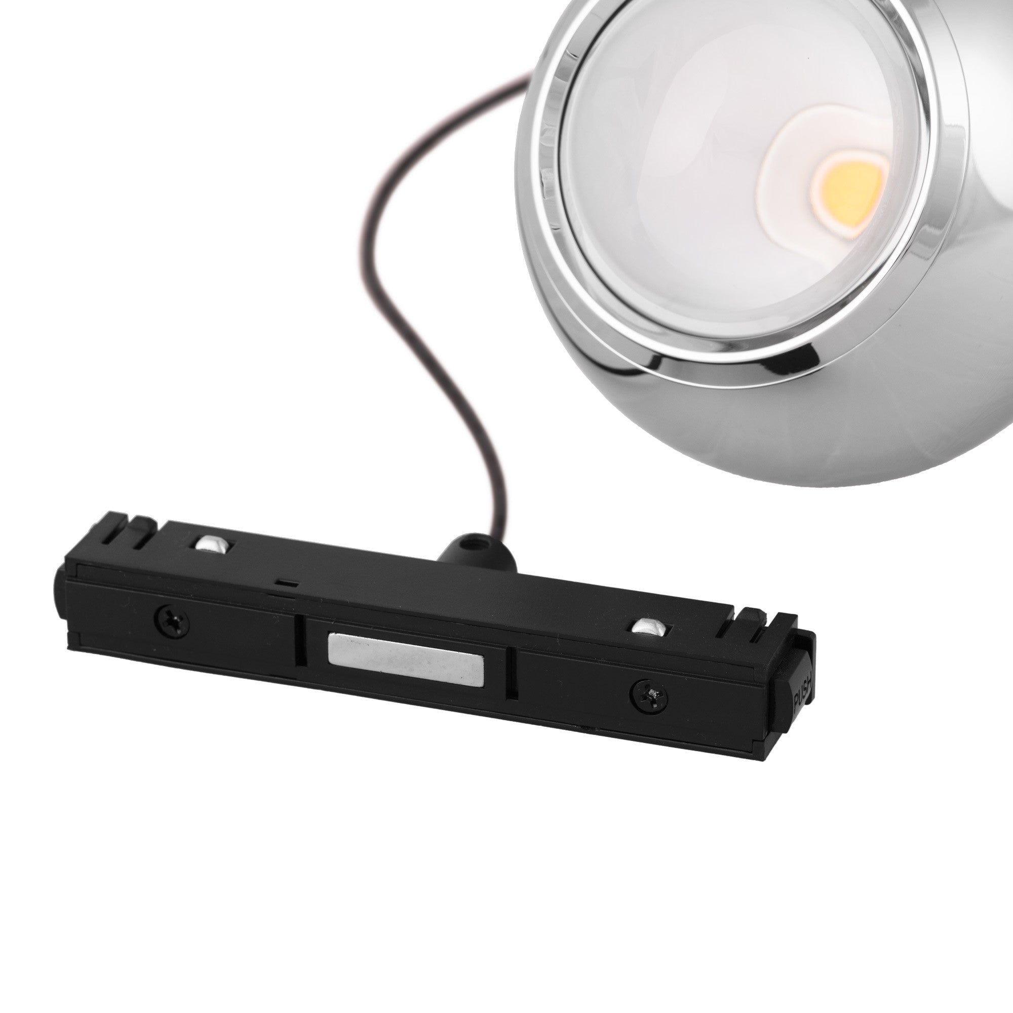 Lámpara colgante LED para carril magnético 48V "JADE"- Ø10 - 7W - 2700K - Chip OSRAM