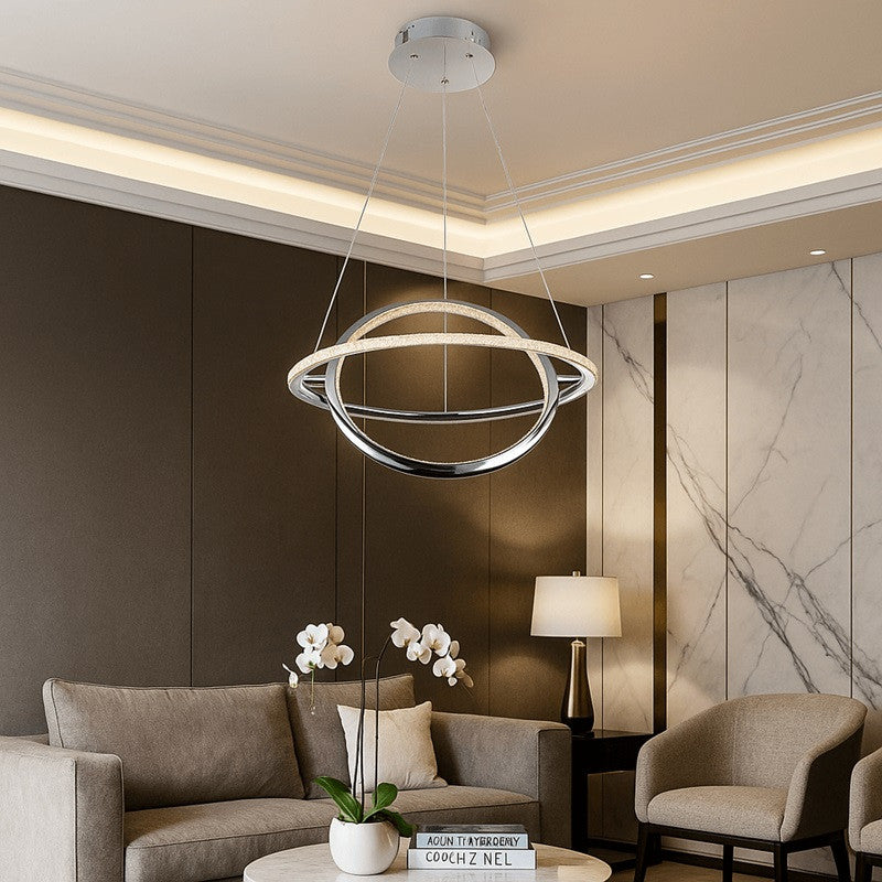 Lámpara colgante LED "SIRKLER" 28W efecto cuarzo