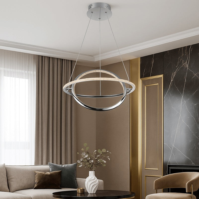 Lámpara colgante LED "SIRKLER" 28W efecto cuarzo