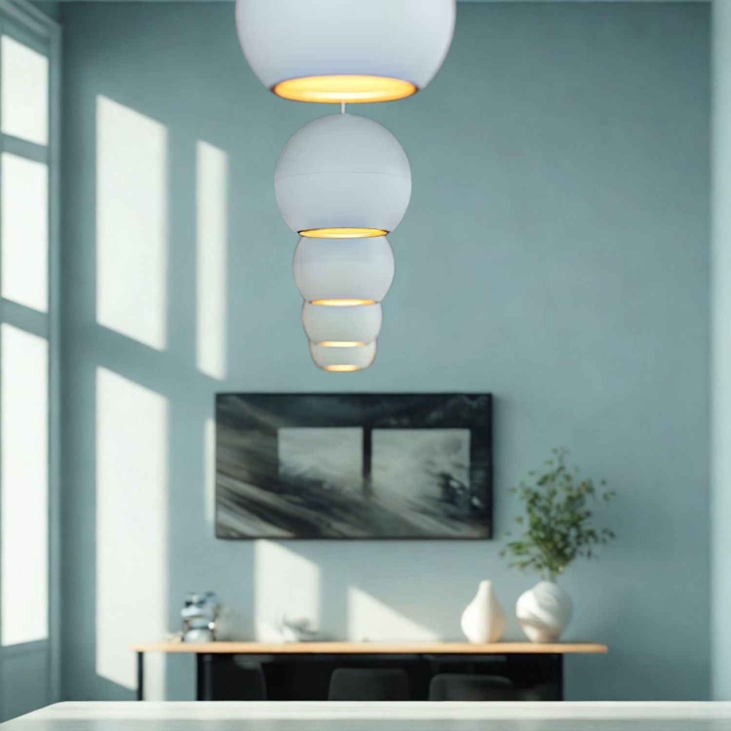 Lámpara colgante LED para carril magnético 48V "SELENE"- 9W - 2700K - Chip OSRAM