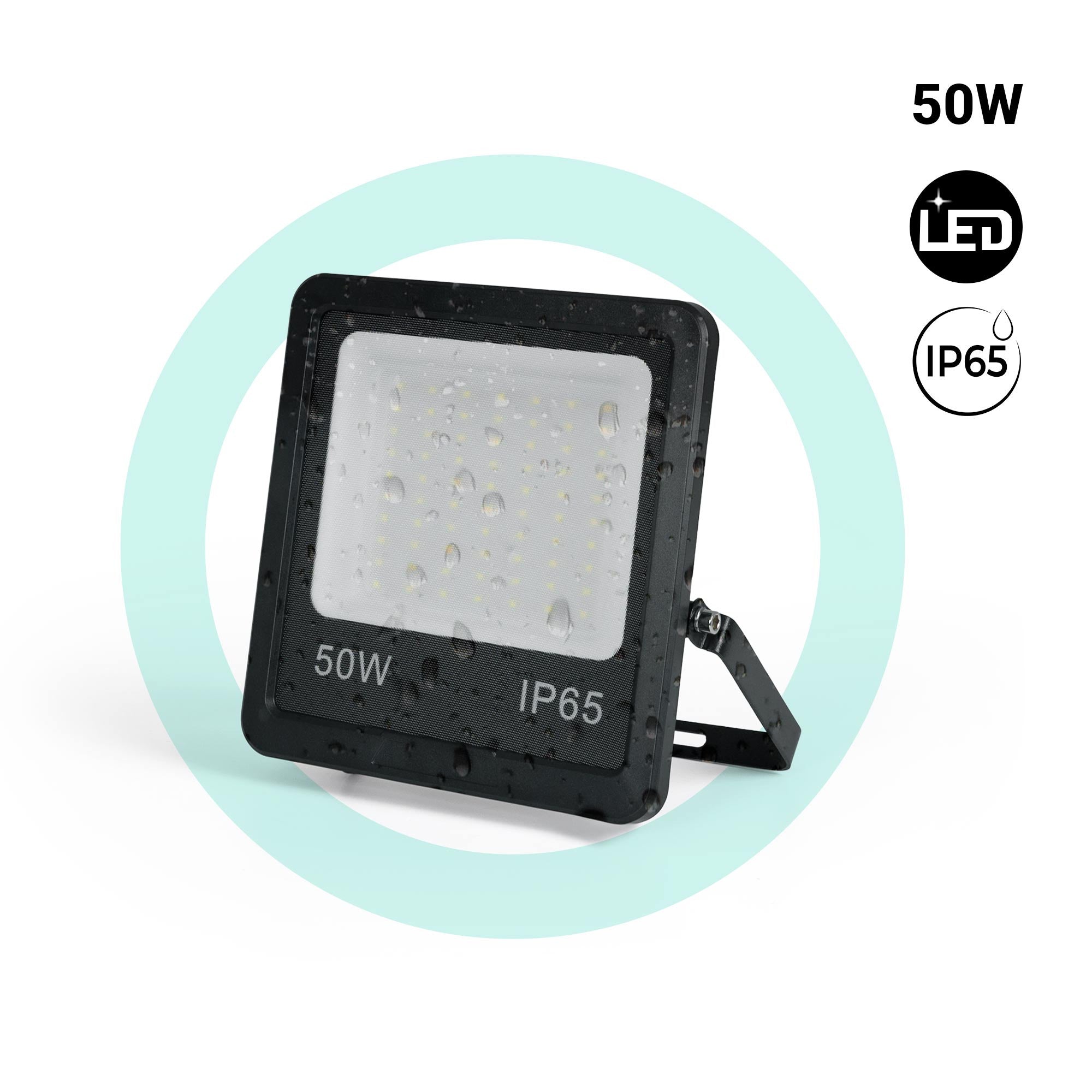 Proyector LED de exterior - 50W - Negro - IP65