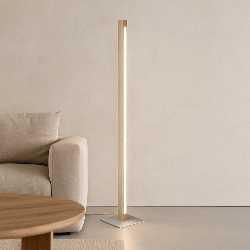 Lámpara de pie madera "Floak" 24W - Dimable - Blanco cálido
