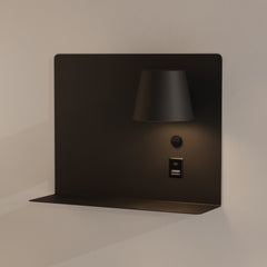 Aplique de pared para lectura con puerto USB y USBC "BASKOP" - 6W - Izquierda y Derecha