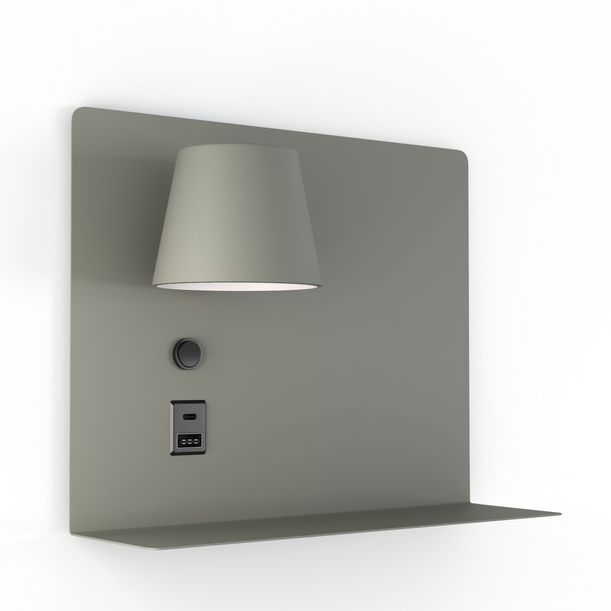 Aplique de pared para lectura con puerto USB y USBC "BASKOP" - 6W - Izquierda y Derecha