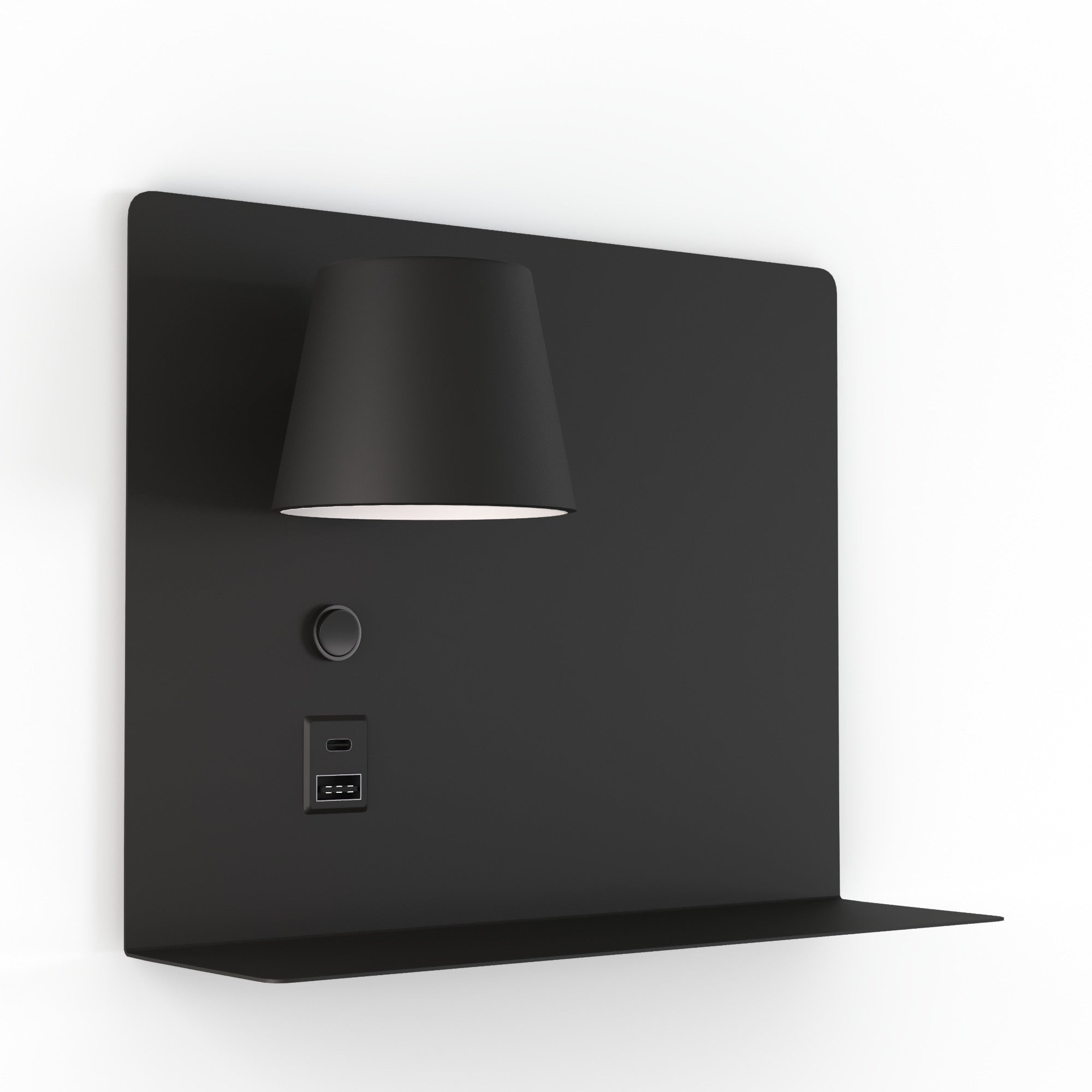 Aplique de pared para lectura con puerto USB y USBC "BASKOP" - 6W - Izquierda y Derecha