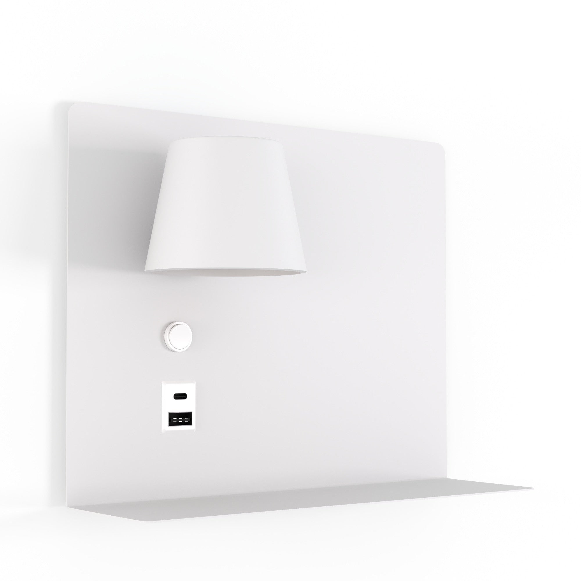 Aplique de pared para lectura con puerto USB y USBC "BASKOP" - 6W - Izquierda y Derecha