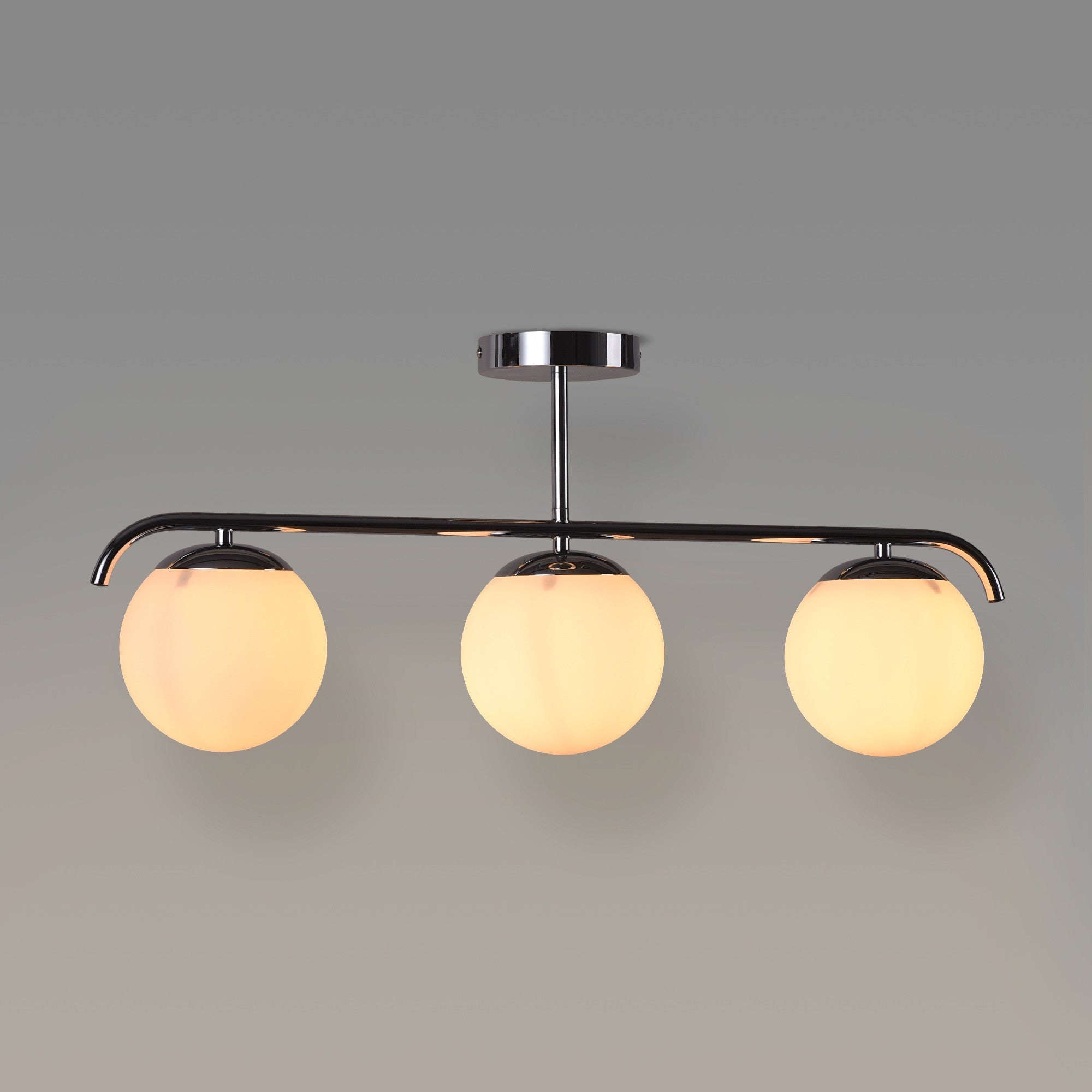 Lámpara de techo triple bolas cristal "TALÍ" - 3xE27