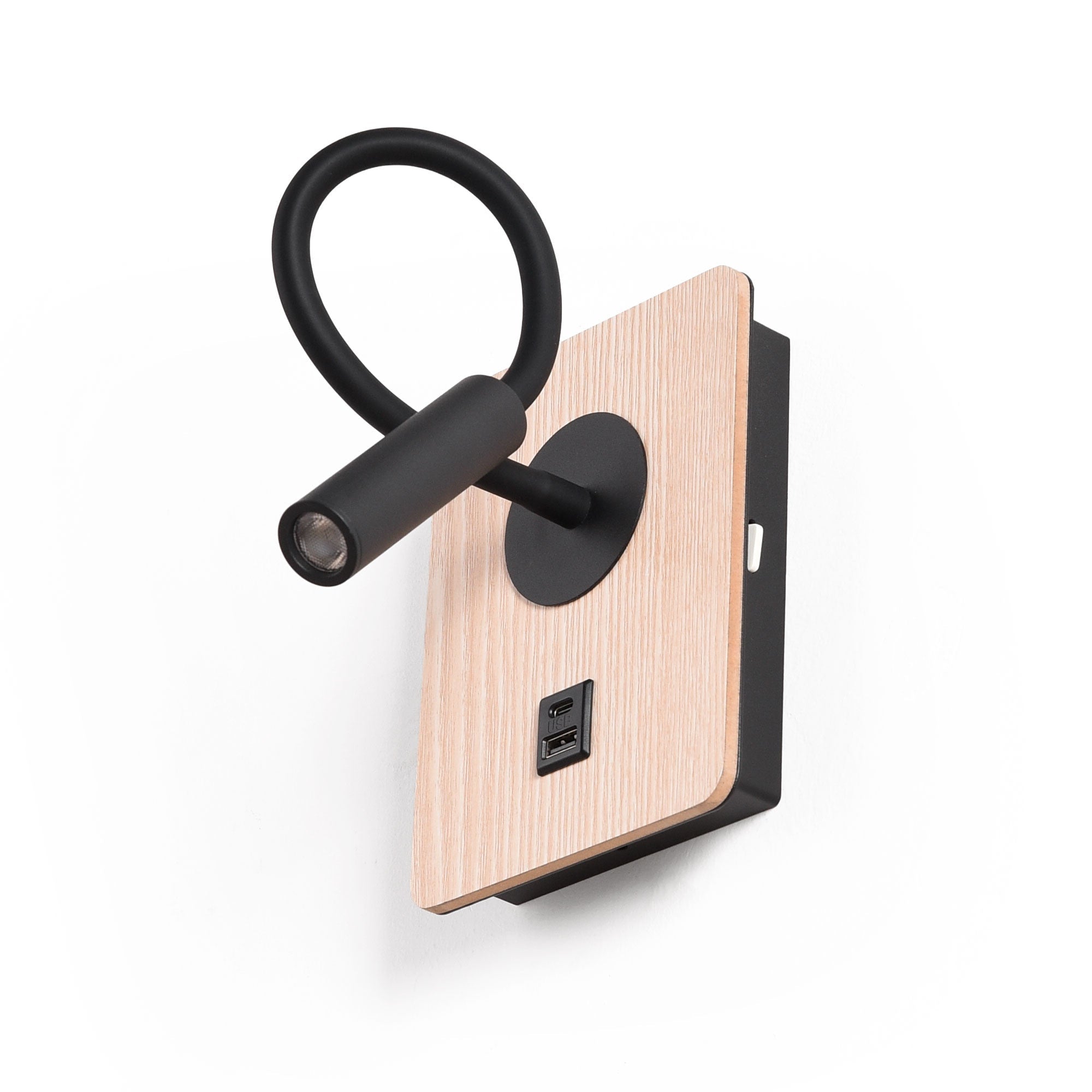 Aplique de pared flexible para lectura "LONDON" - Chip CREE - 3W - USB+USBC