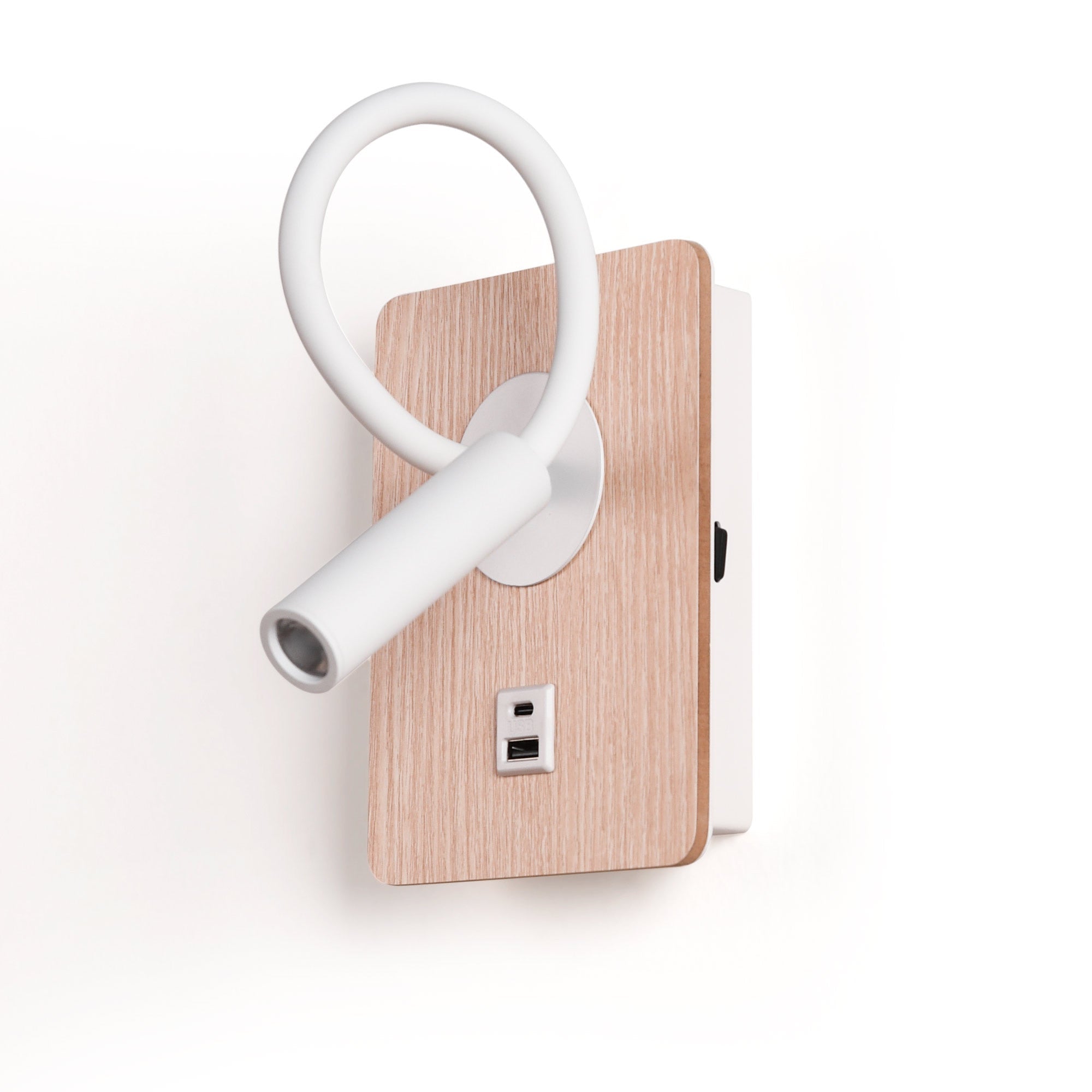 Aplique de pared flexible para lectura "LONDON" - Chip CREE - 3W - USB+USBC